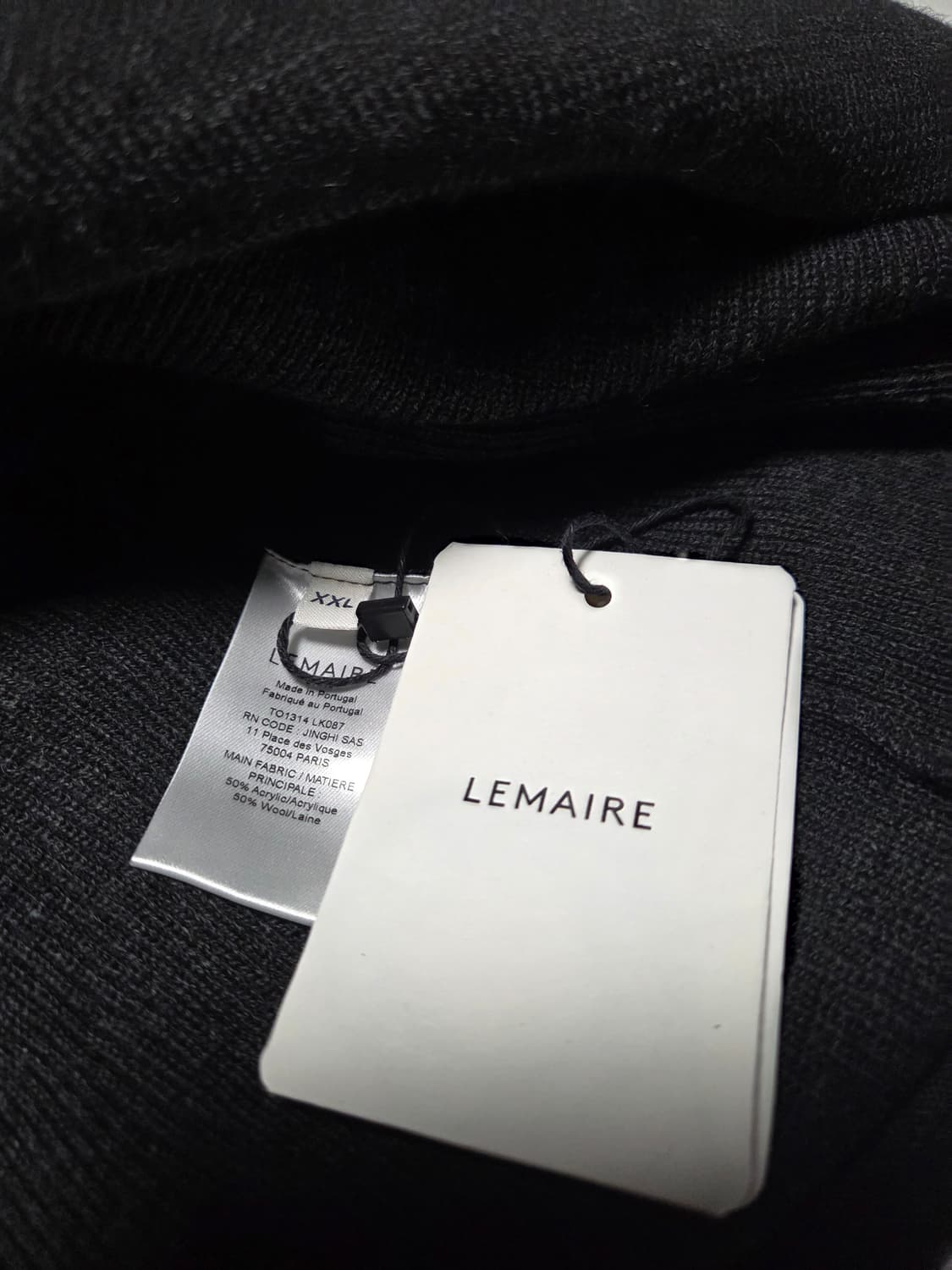 ​[새상품/XXL] 르메르 LEMAIRE 크루넥 니트 점퍼 - 안트라사이 상품이미지5