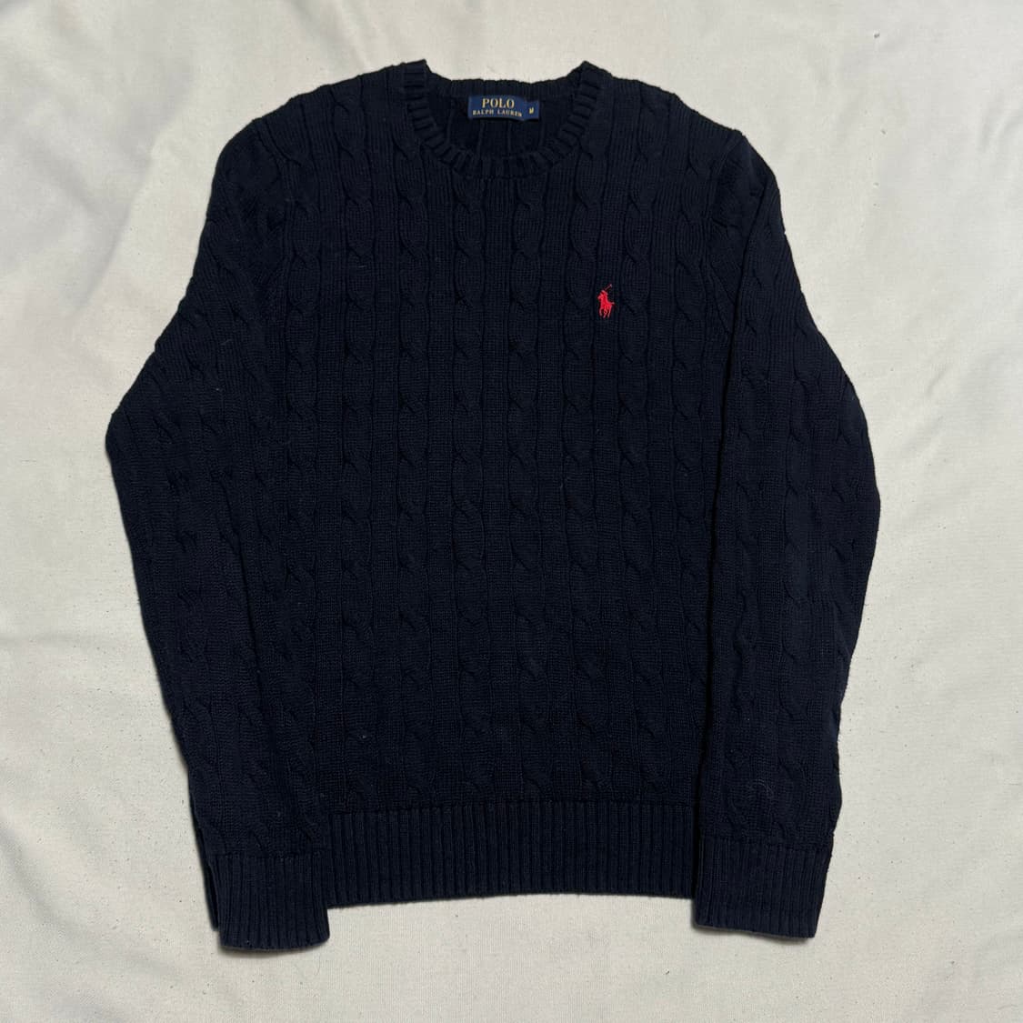M 폴로랄프로렌 네이비 케이블 니트 상품이미지2