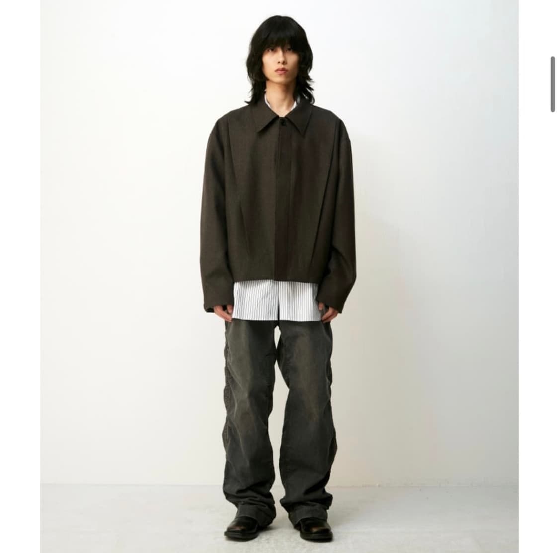 쿠어 셔링 컴벳 데님 트라우져 진 상품이미지2