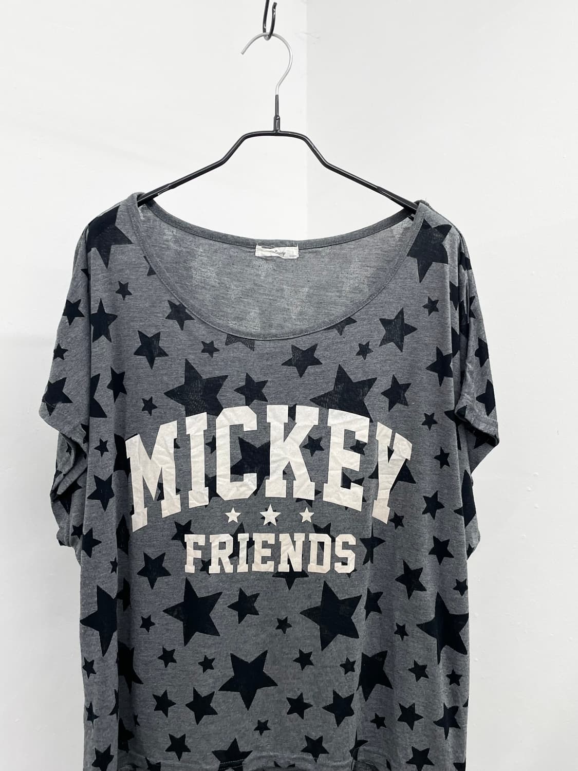 갸루 스타 루즈 레터링 탑 상품이미지5