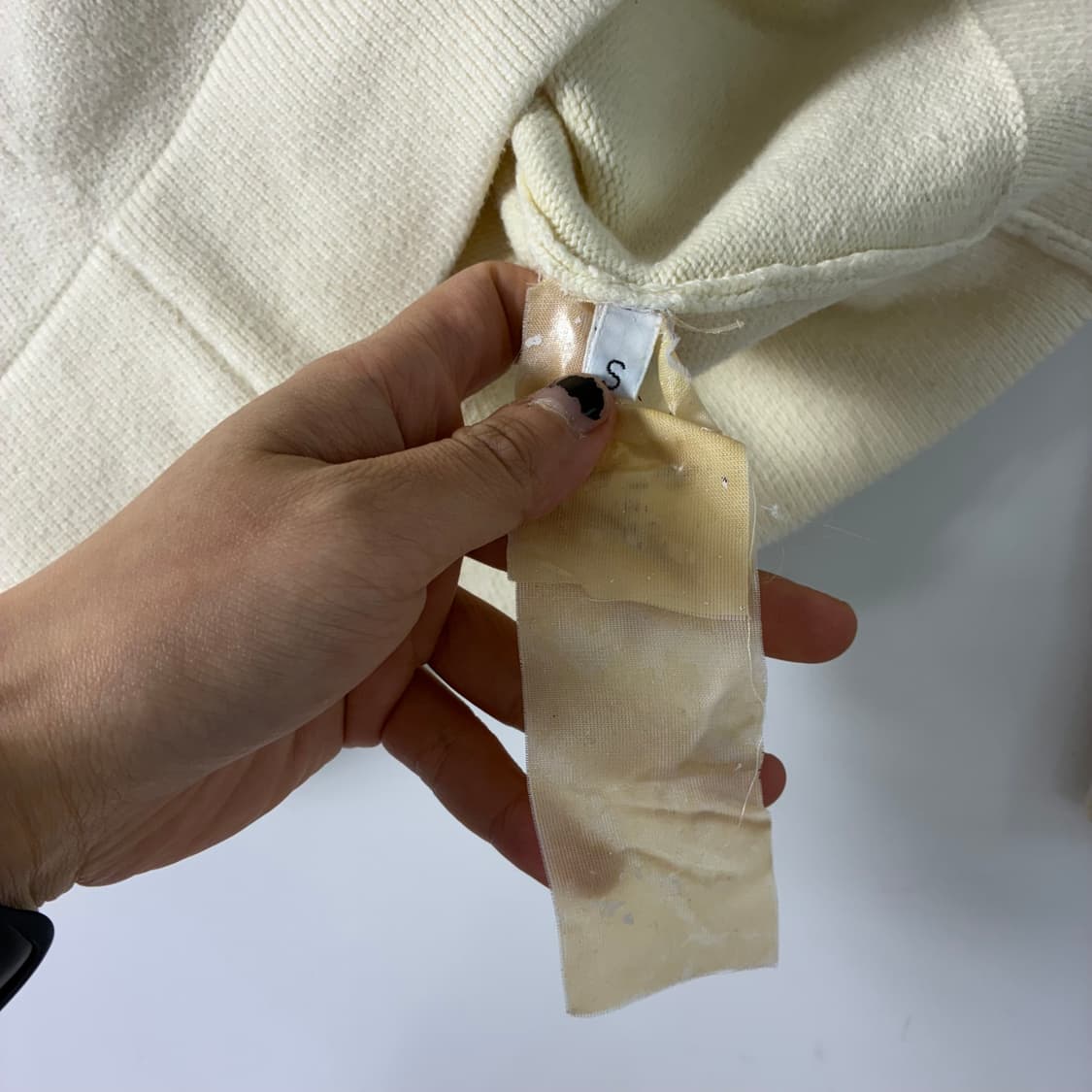 Stone island  스톤아일랜드 투웨이 와펜 아이보리 니트집업  상품이미지6
