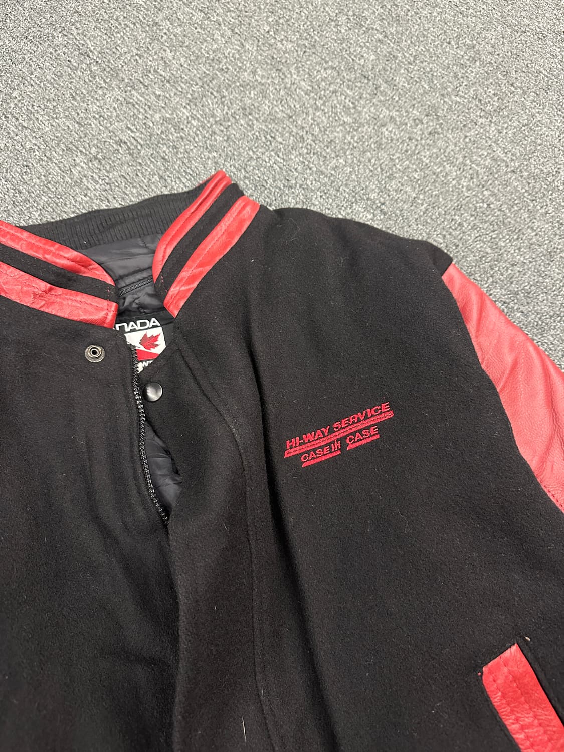 M) CANADA SPORTWEAR 레더암 바시티자켓 상품이미지4