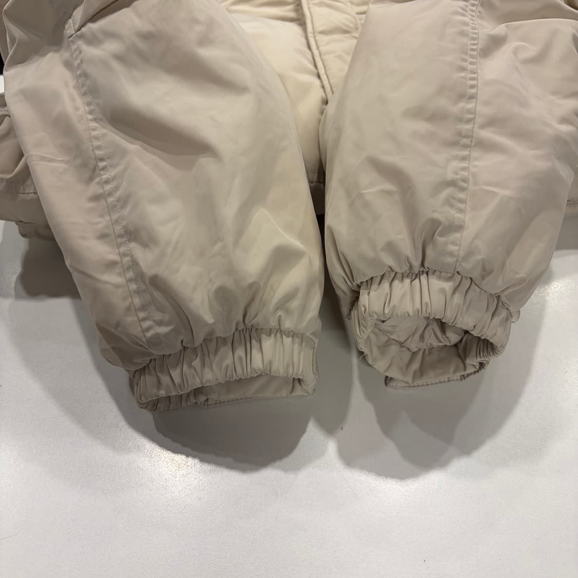 [S] 코닥 피쉬테일 구스 다운 베이지 패딩 점퍼 B759 상품이미지9