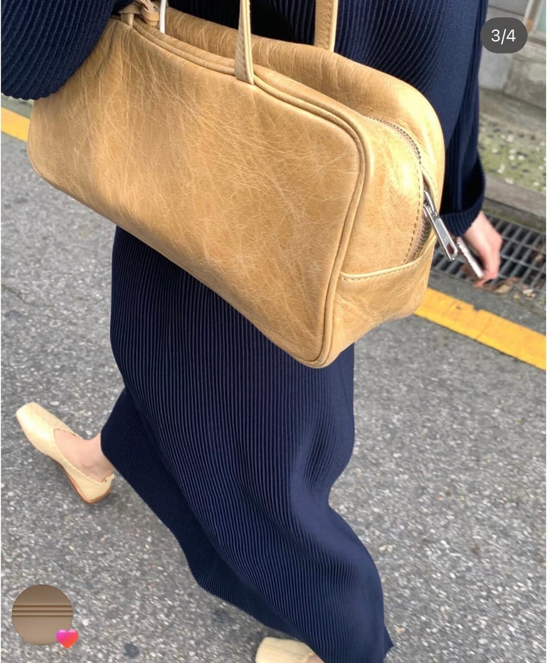 레귤라 보스턴백 베이지 상품이미지4