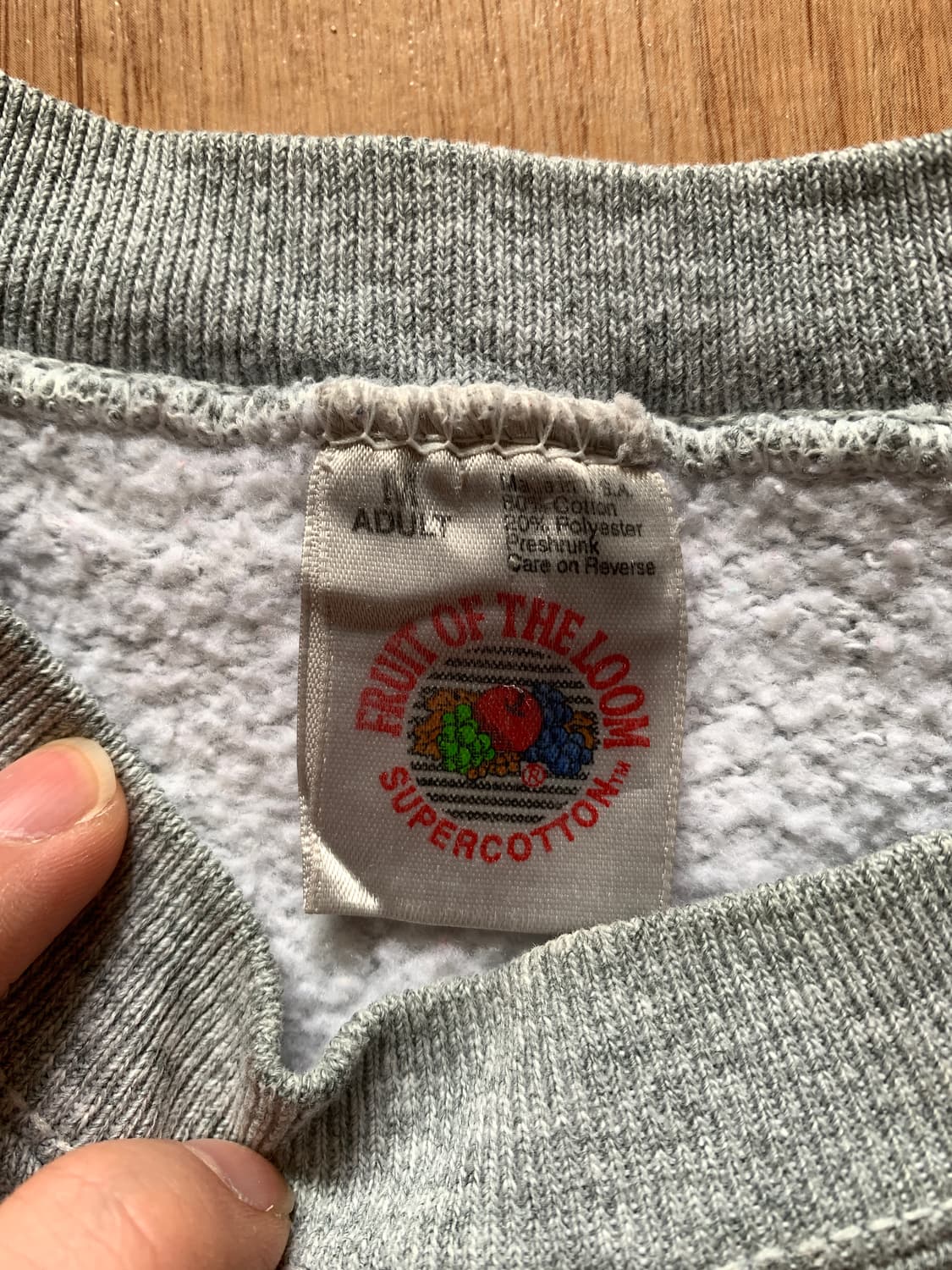 90s USA 프룻오브더룸 스웻 셔츠 M 상품이미지3