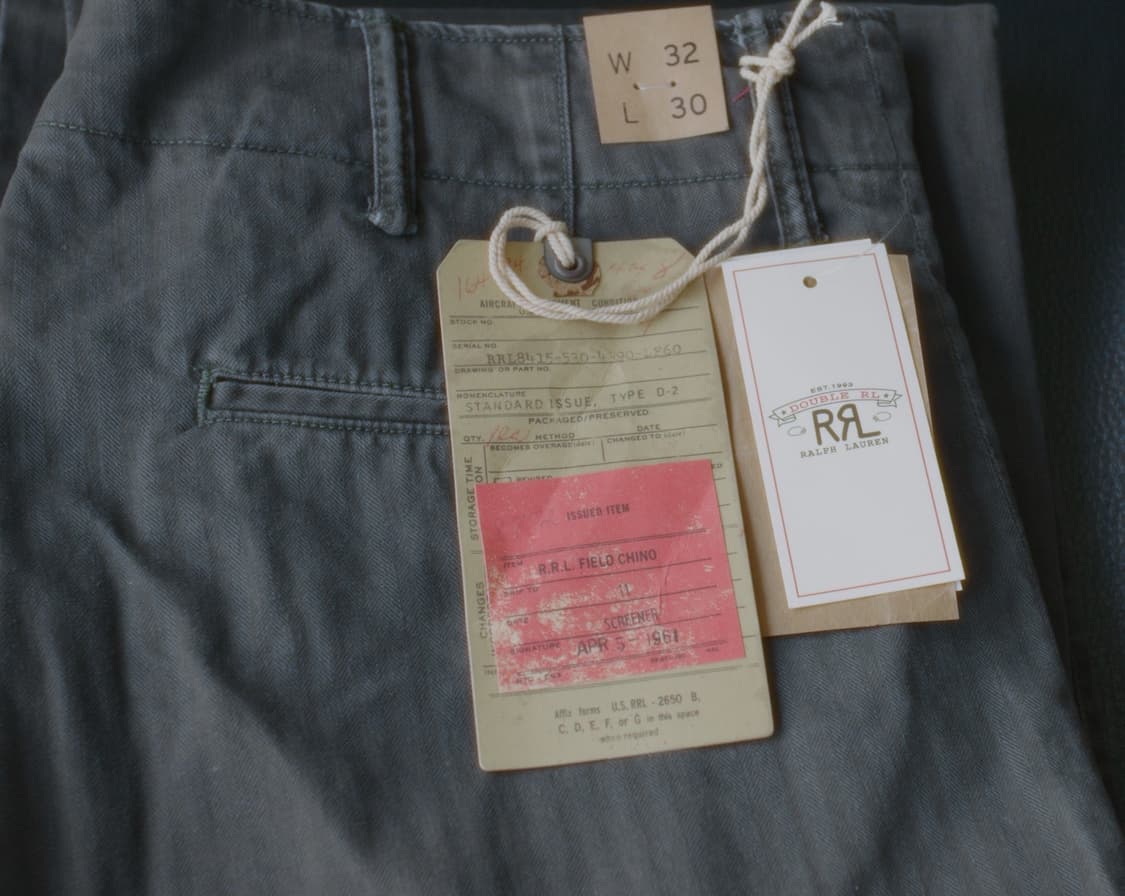 rrl 더블알엘 헤링본 필드 팬츠 블랙 32 x 30 상품이미지3