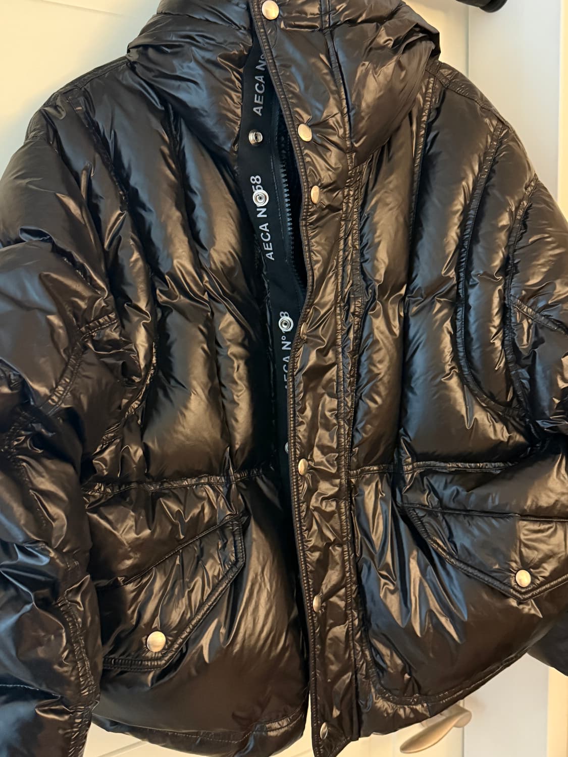 AECA 에이카화이트 글로시 덕다운 유광 패딩 상품이미지10