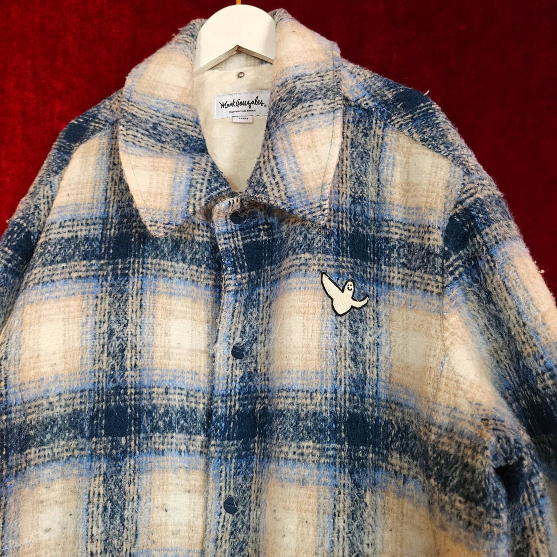 마크곤잘레스 21FW 블루 체크 트위드 자켓 L size 상품이미지3