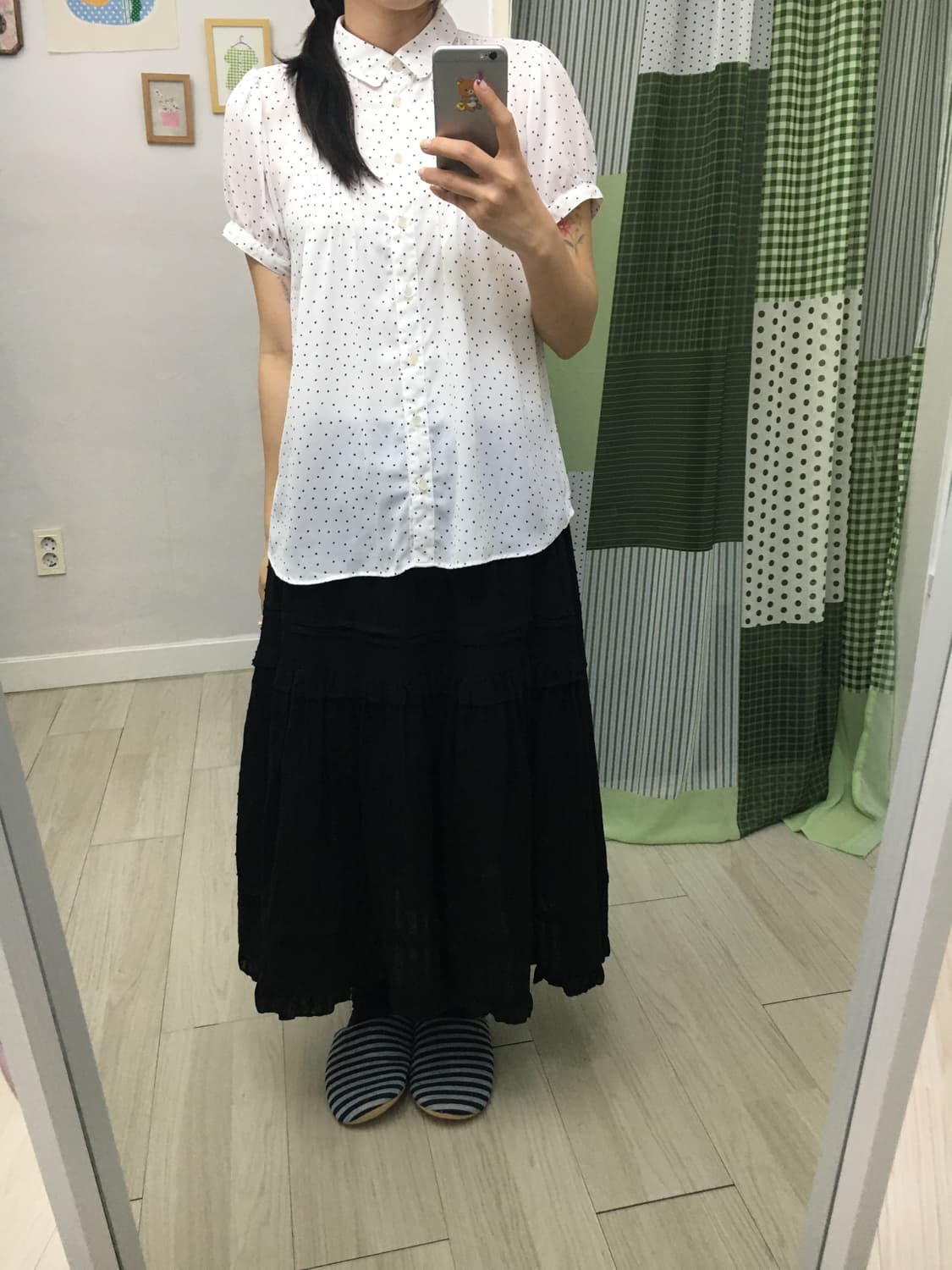 화이트 별 도트 블라우스 상품이미지8