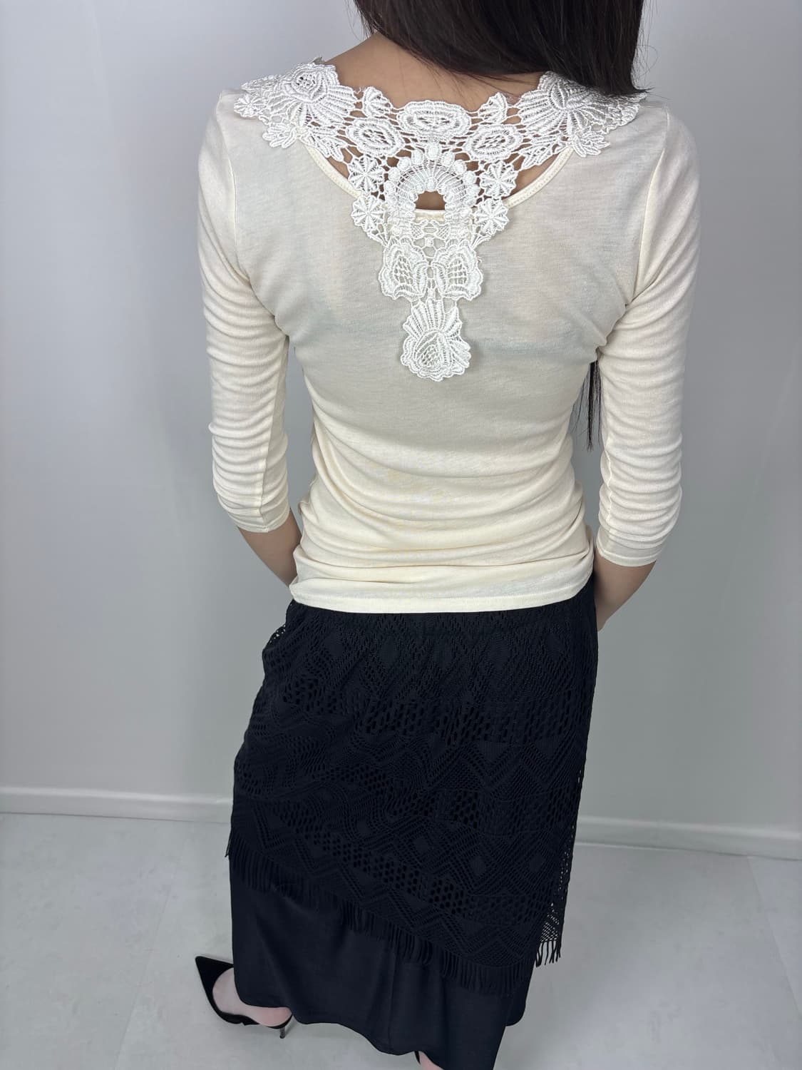 T-SHAPE LACE BACK TOP 상품이미지4