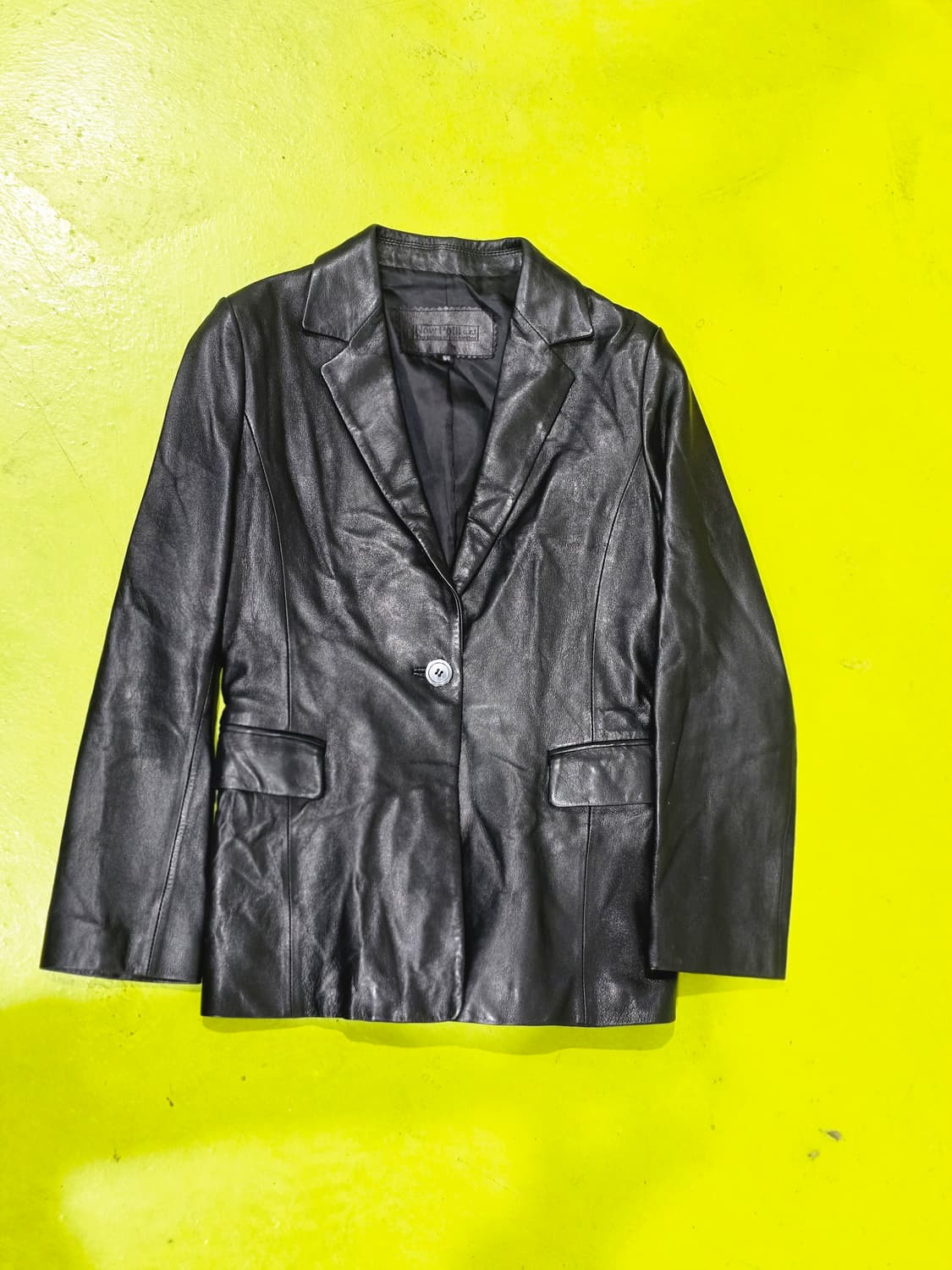 블랙 가죽 여성 자켓 상품이미지4