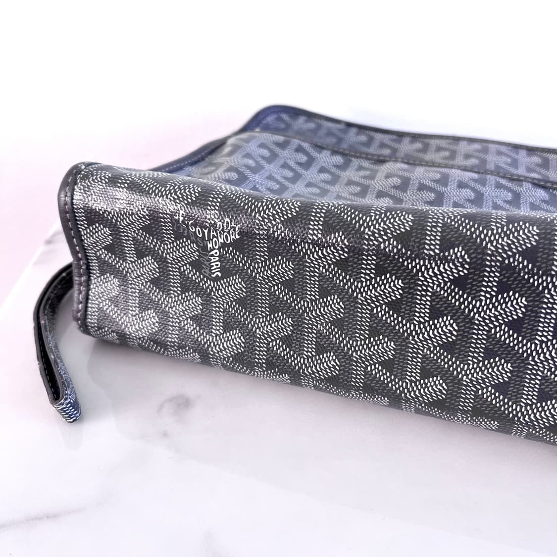 [B급/정품] 고야드 쥬방스 GM 클러치 백 가방 그레이 키링 포함 상품이미지6