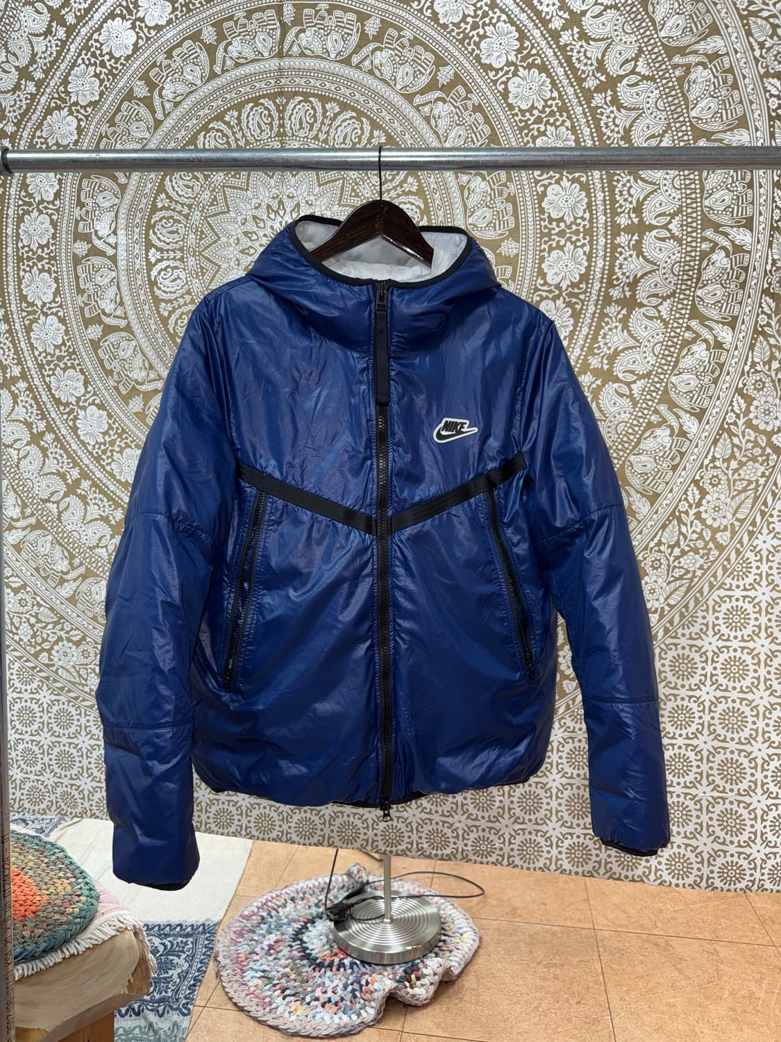 나이키 스트릿 딥블루 투웨이 후드 패딩  상품이미지3