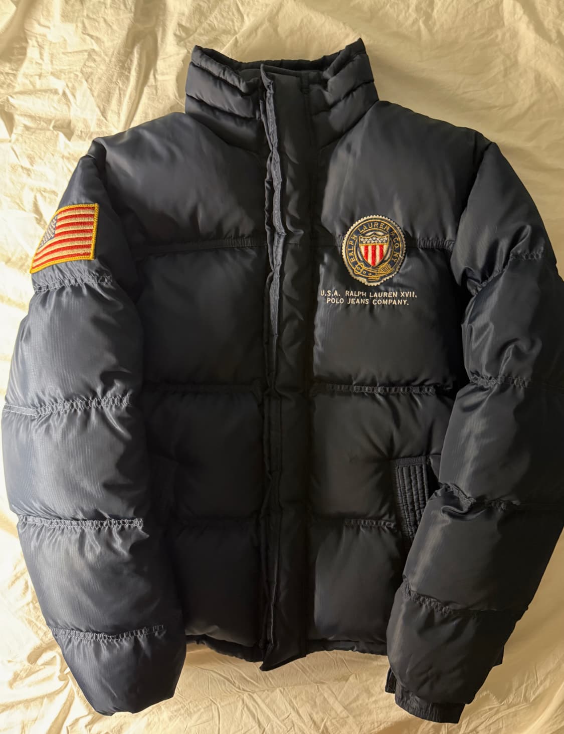 폴로 성조기 패딩 네이비 상품이미지2