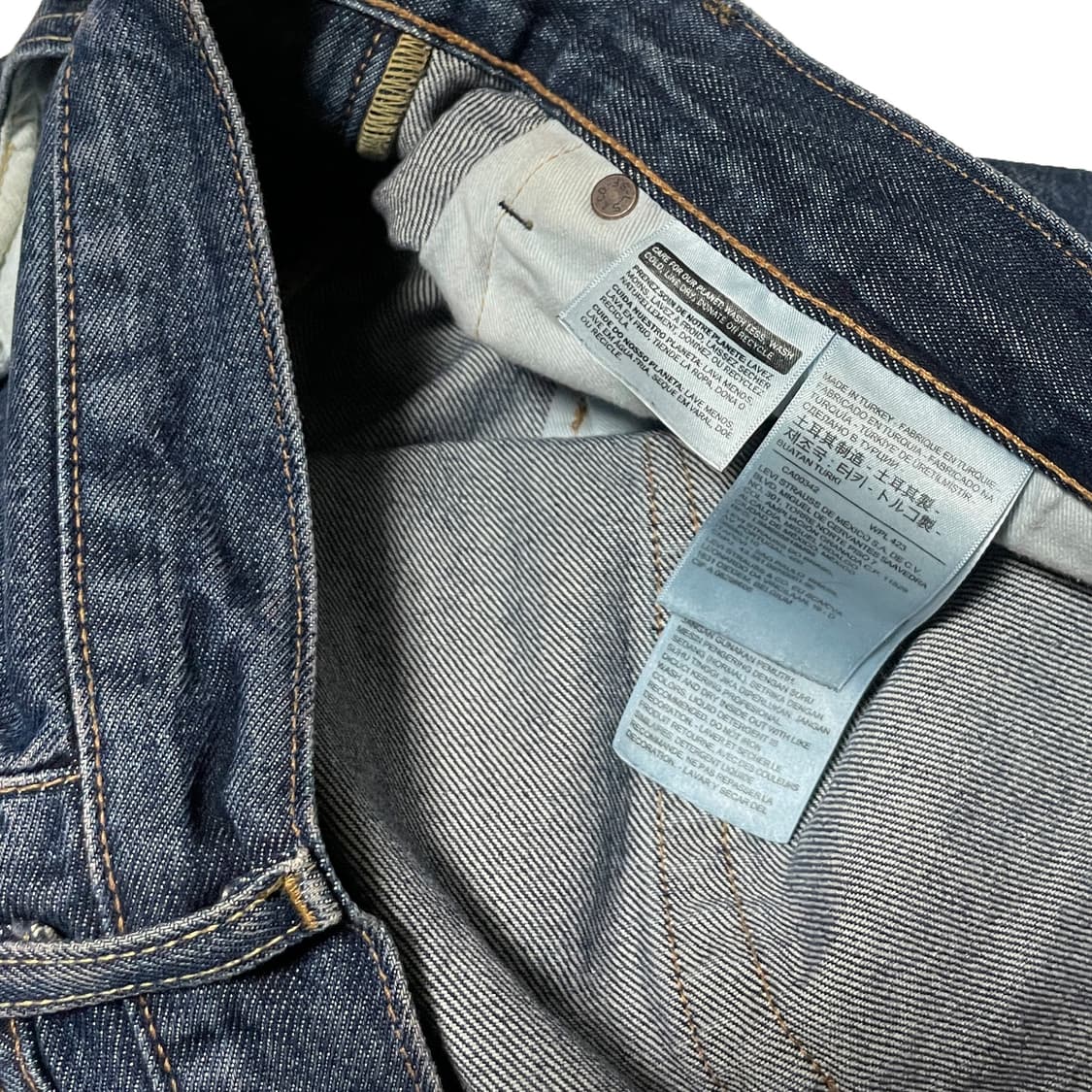 END X LEVIS 리바이스 페인티드 505 레귤러 셀비지 청바지 상품이미지7