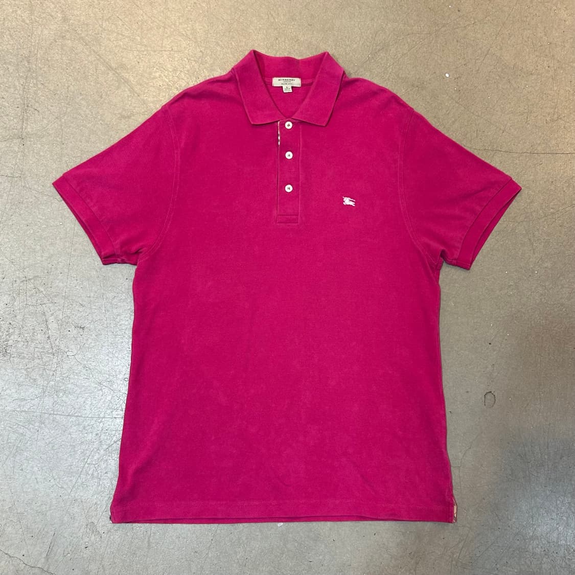 L 버버리 핑크 카라 반팔티 상품이미지2