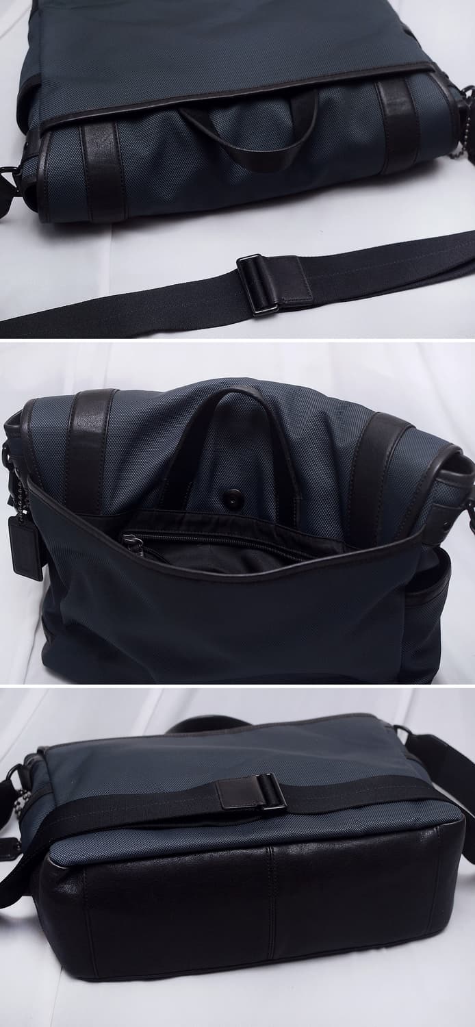 코치 (COACH) 방탄 나일론 캔버스 레더 플랩 메신저백 상품이미지4
