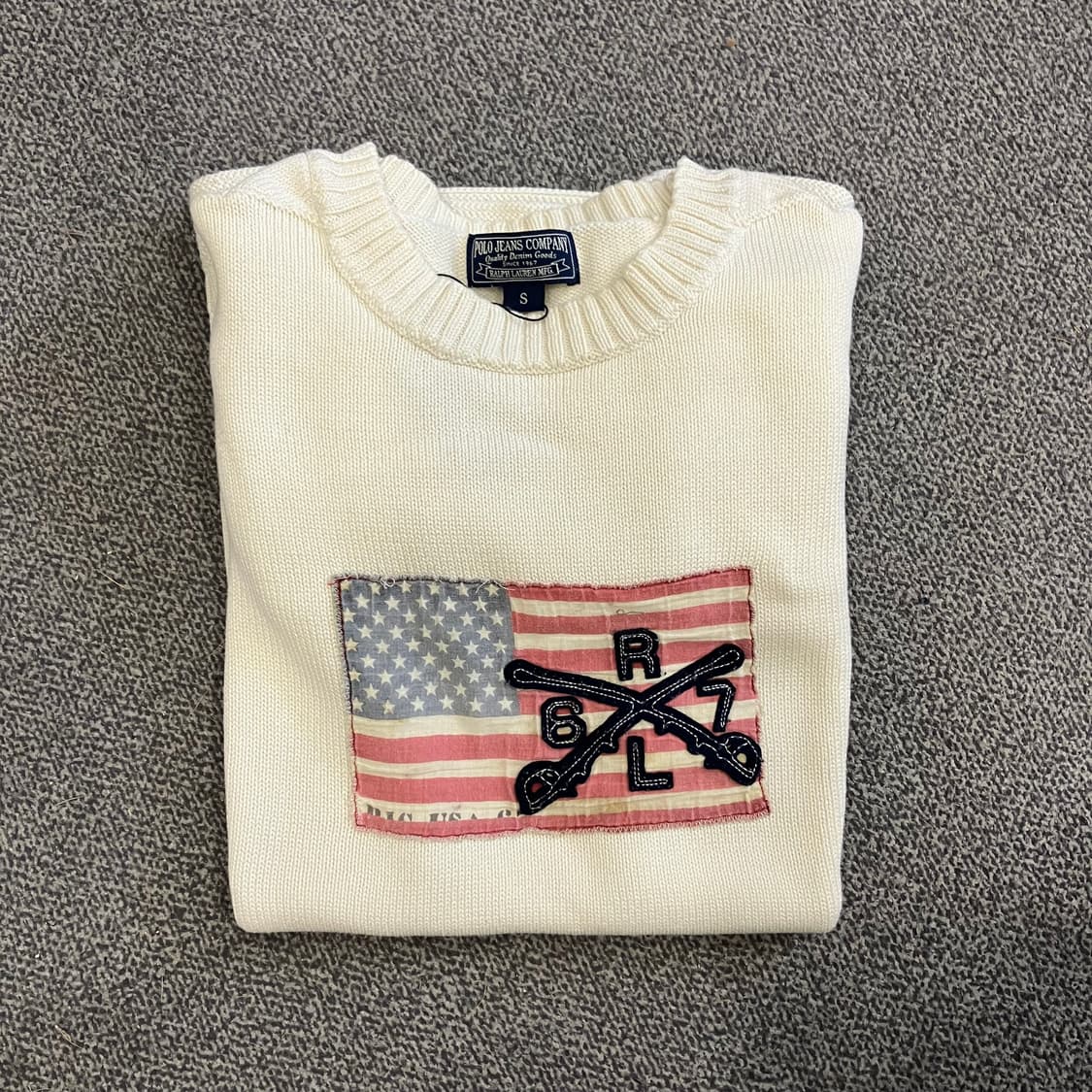 123 폴로 진스 성조기 니트 상품이미지1