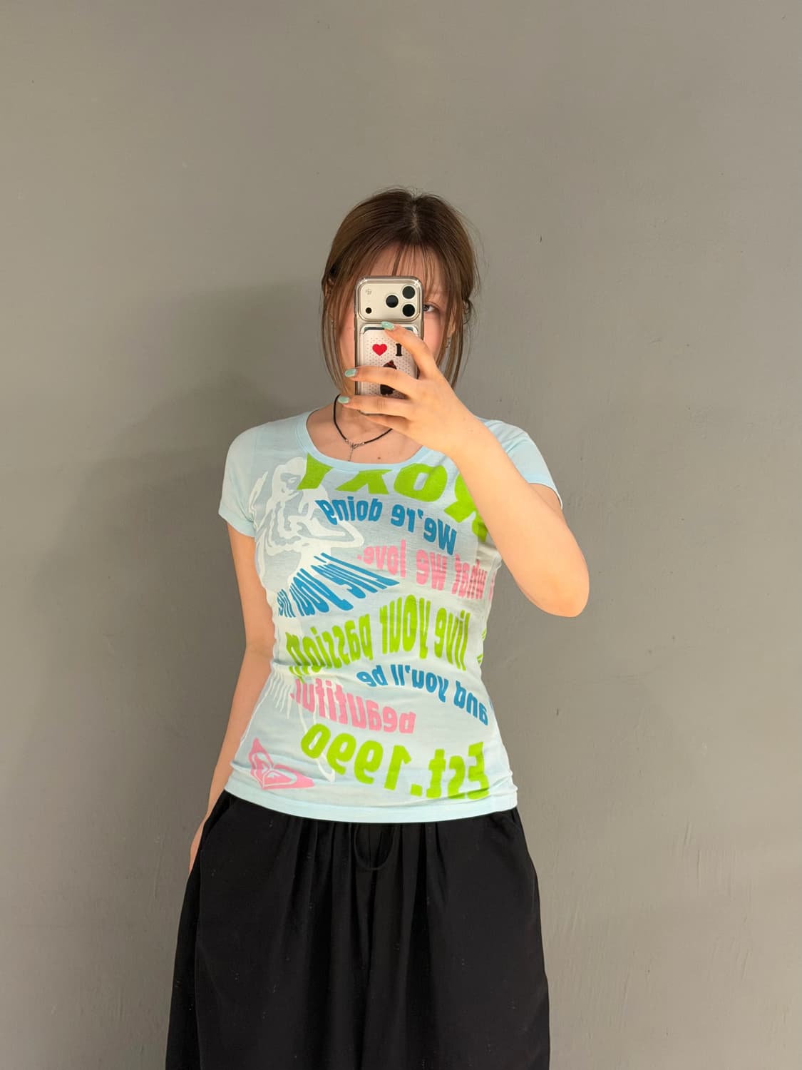 Roxy kitsch lettering detail tee  상품이미지1