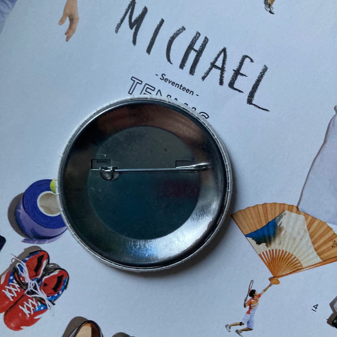 빈티지 15th 레터링 핀 버튼 뱃지 브로치 악세사리 상품이미지2