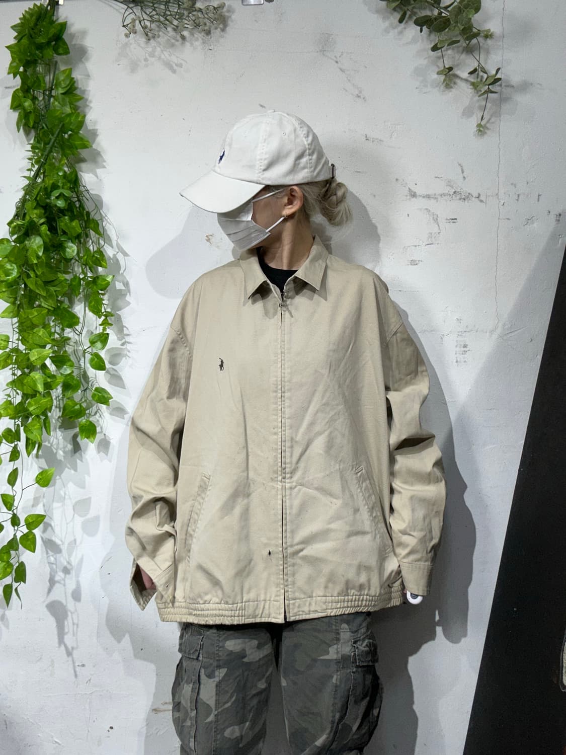 폴로 베이지 오버핏 블루종 자켓 105 상품이미지2