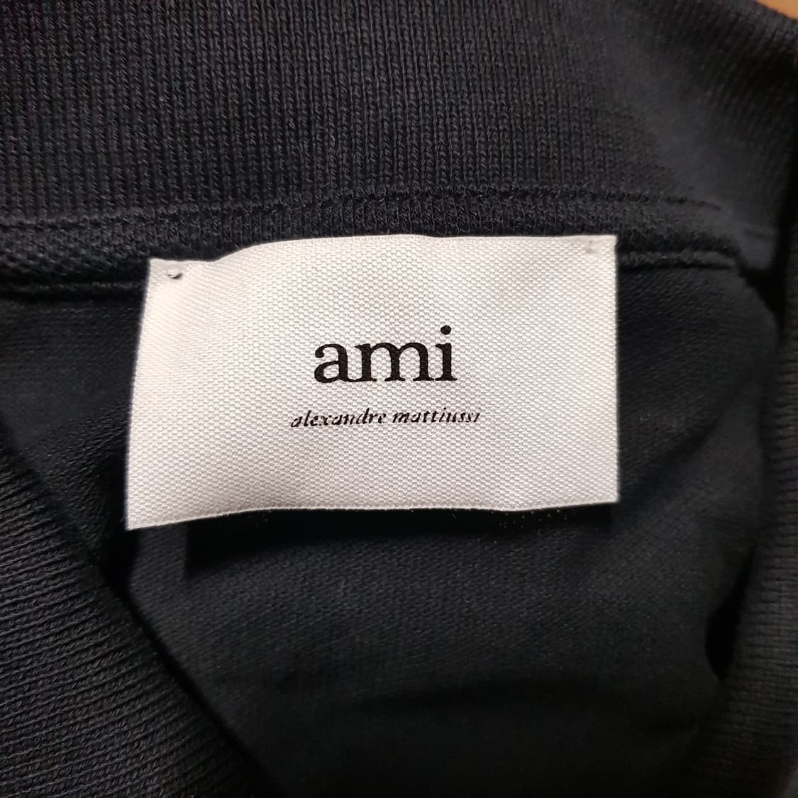 100 105 / ami / 정품 PK폴로 블랙반팔셔츠/508-훈 상품이미지2