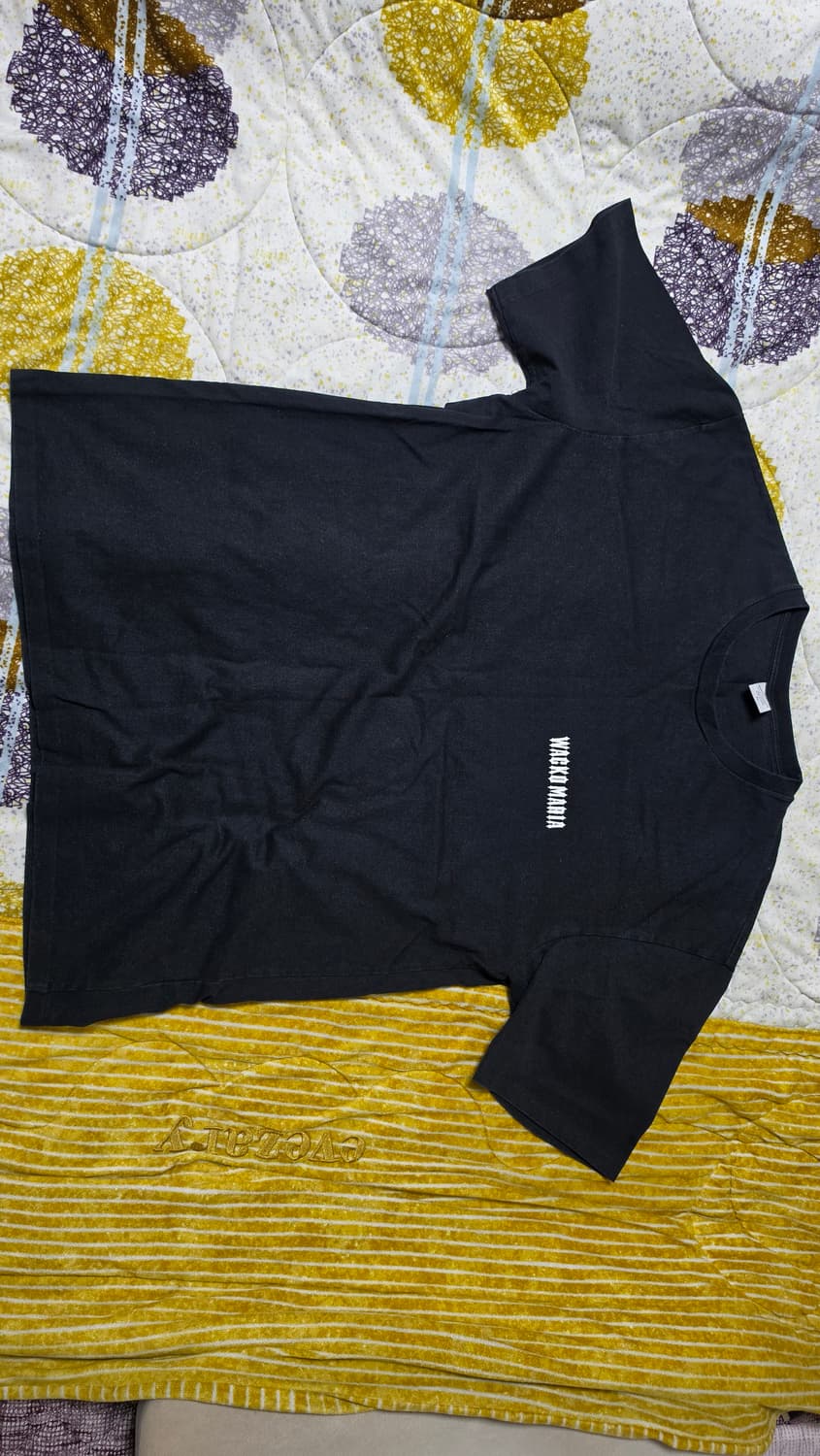 와코마리아 백로고 하프 티셔츠 블랙 XL 판매합니다 상품이미지1