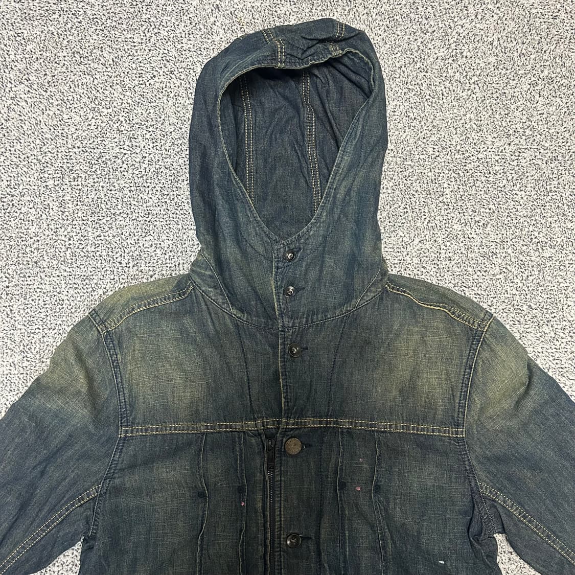 Diesel Washed Denim Hood Jacket 상품이미지2