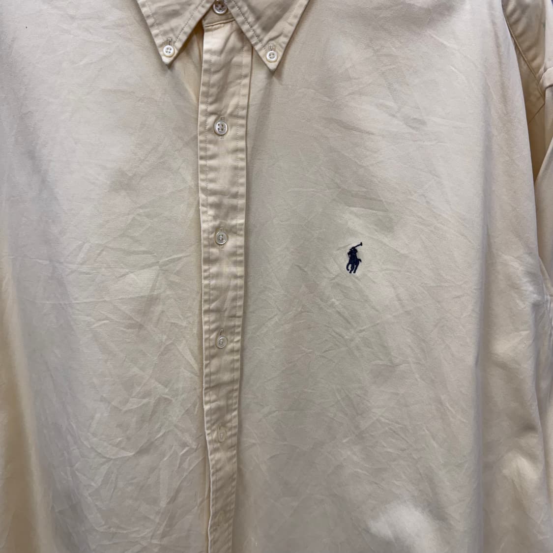 폴로 랄프로렌 솔리드 긴팔 셔츠 블랙 포니 포인트 옐로우 상품이미지5