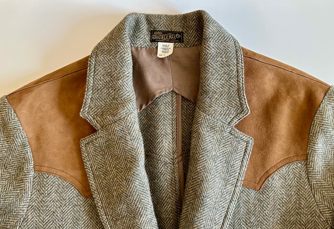 RRL 26SS 언컨스트럭티드 스웨이드 헤링본 웨스턴 블레이저 M 신품 상품이미지9