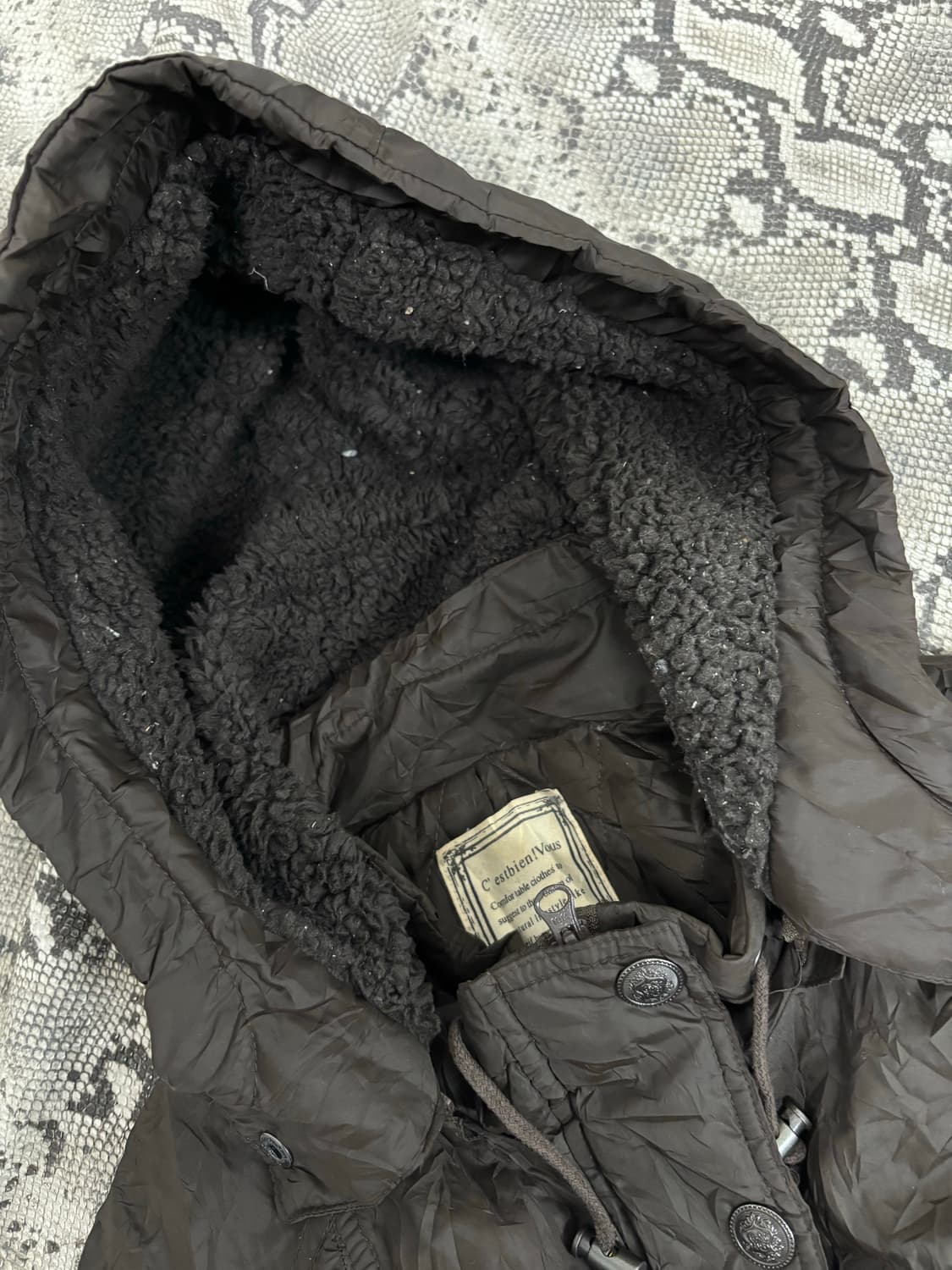 Shirring Detail Y2K Grunge Mood Deep Bro 상품이미지9