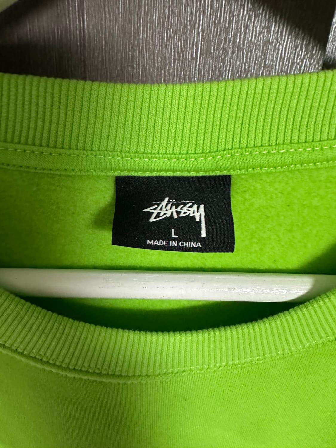 스투시 라임 맨투맨 L 상품이미지4