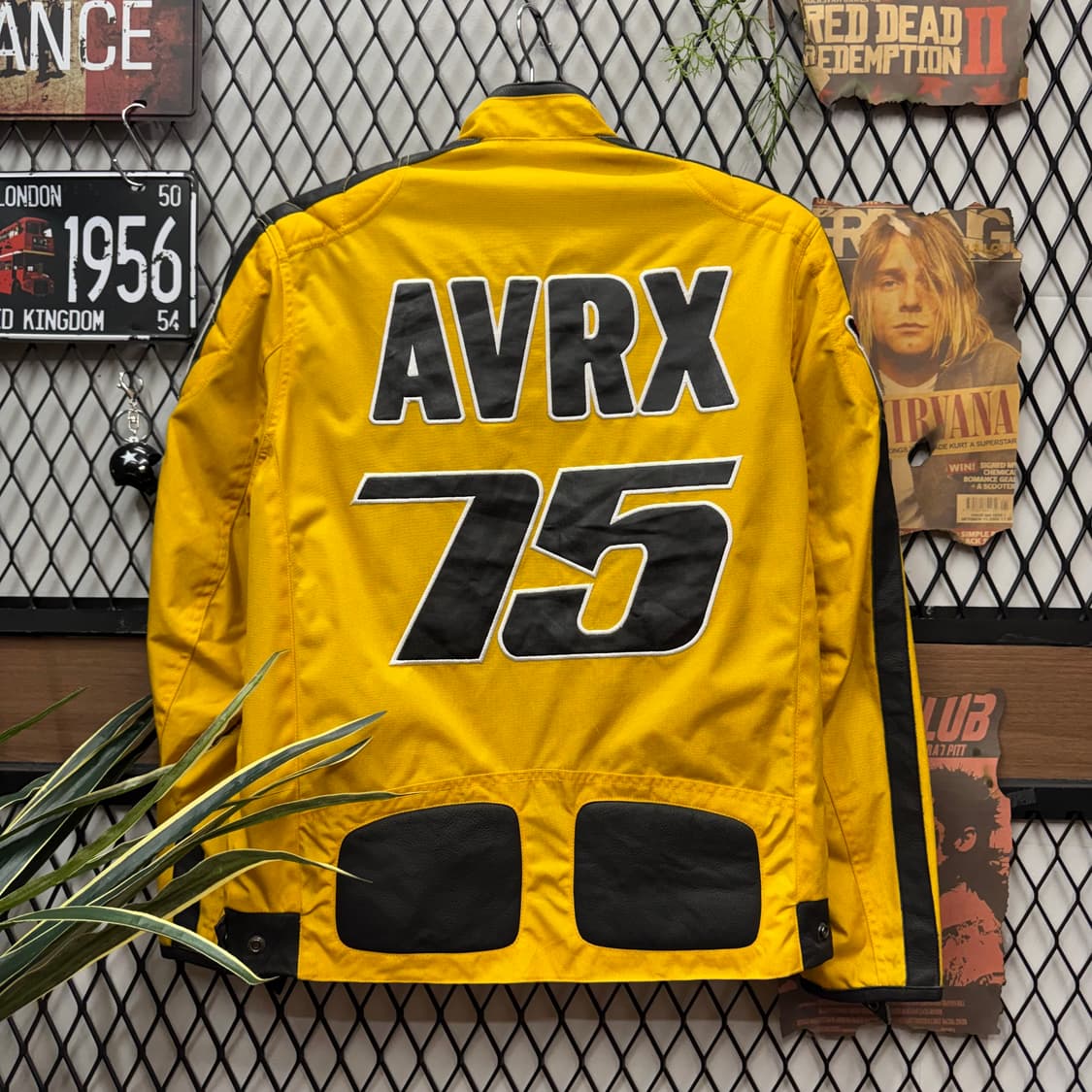 00s 아비렉스 데이토나 레이싱자켓 전후면 빅로고 포인트 옐로우 상품이미지2
