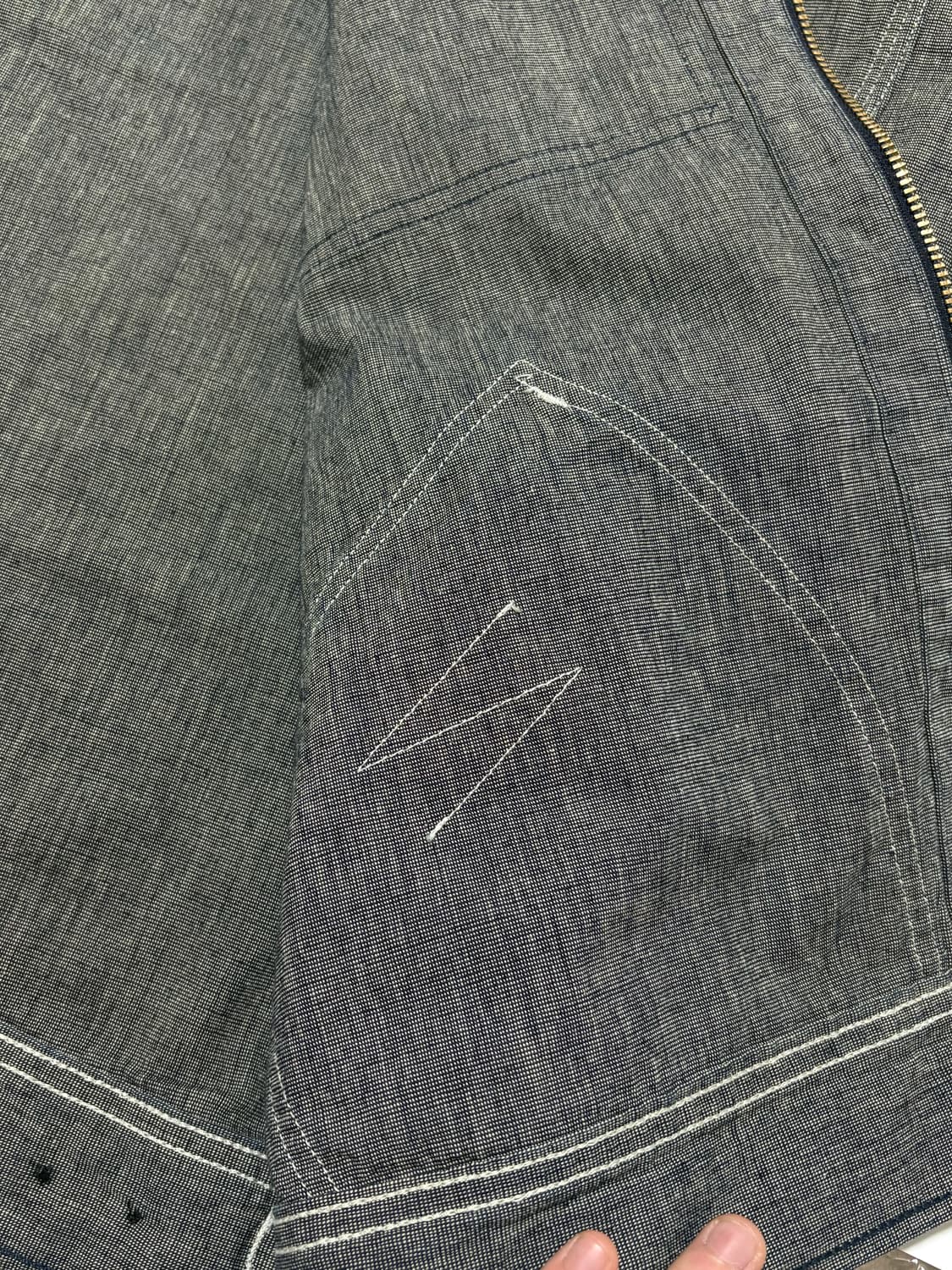 페로우즈 26SS 1960s front zip work 자켓 그레이 상품이미지7