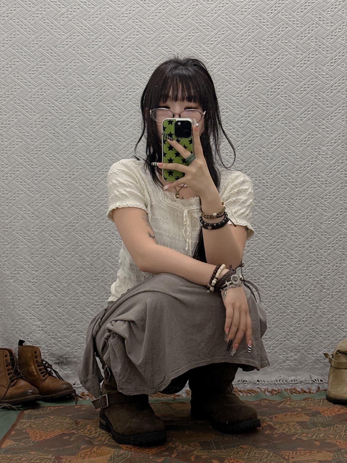 빈티지 레이스 스프링 모리걸 리본 프릴 반팔티 K0004 상품이미지2