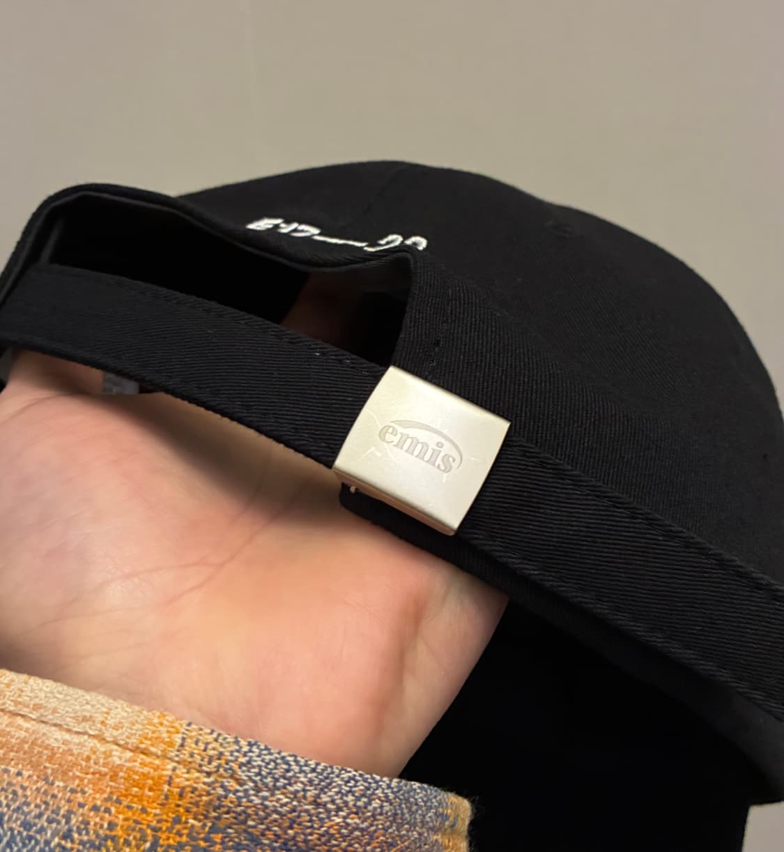 (F)emis 이미스 톤온톤 와펜 자수 볼캡 모자 블랙 상품이미지6