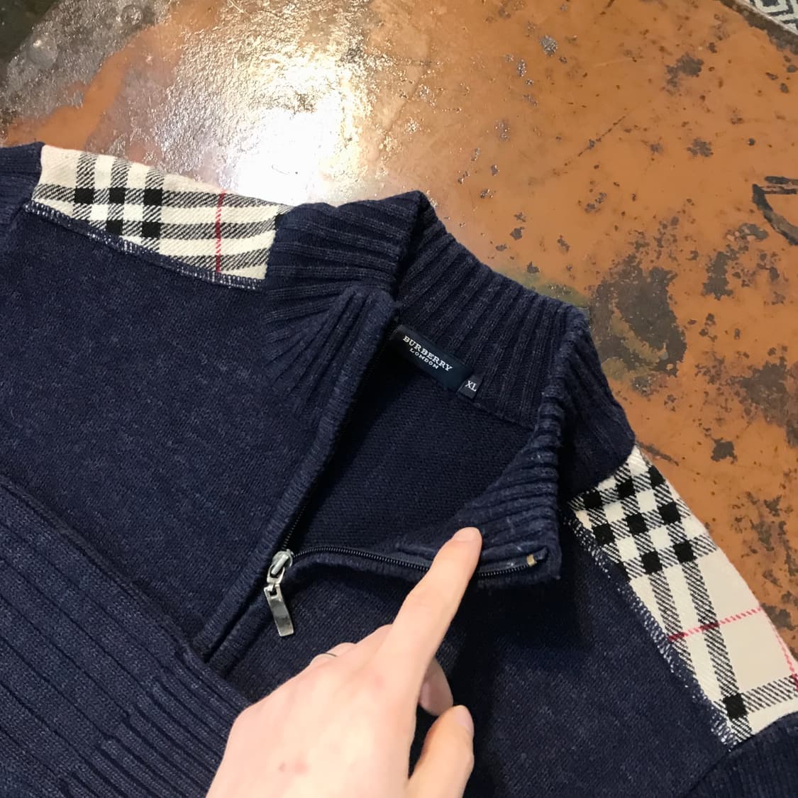 버버리 네입 울 집업 자켓 남성 105  상품이미지3