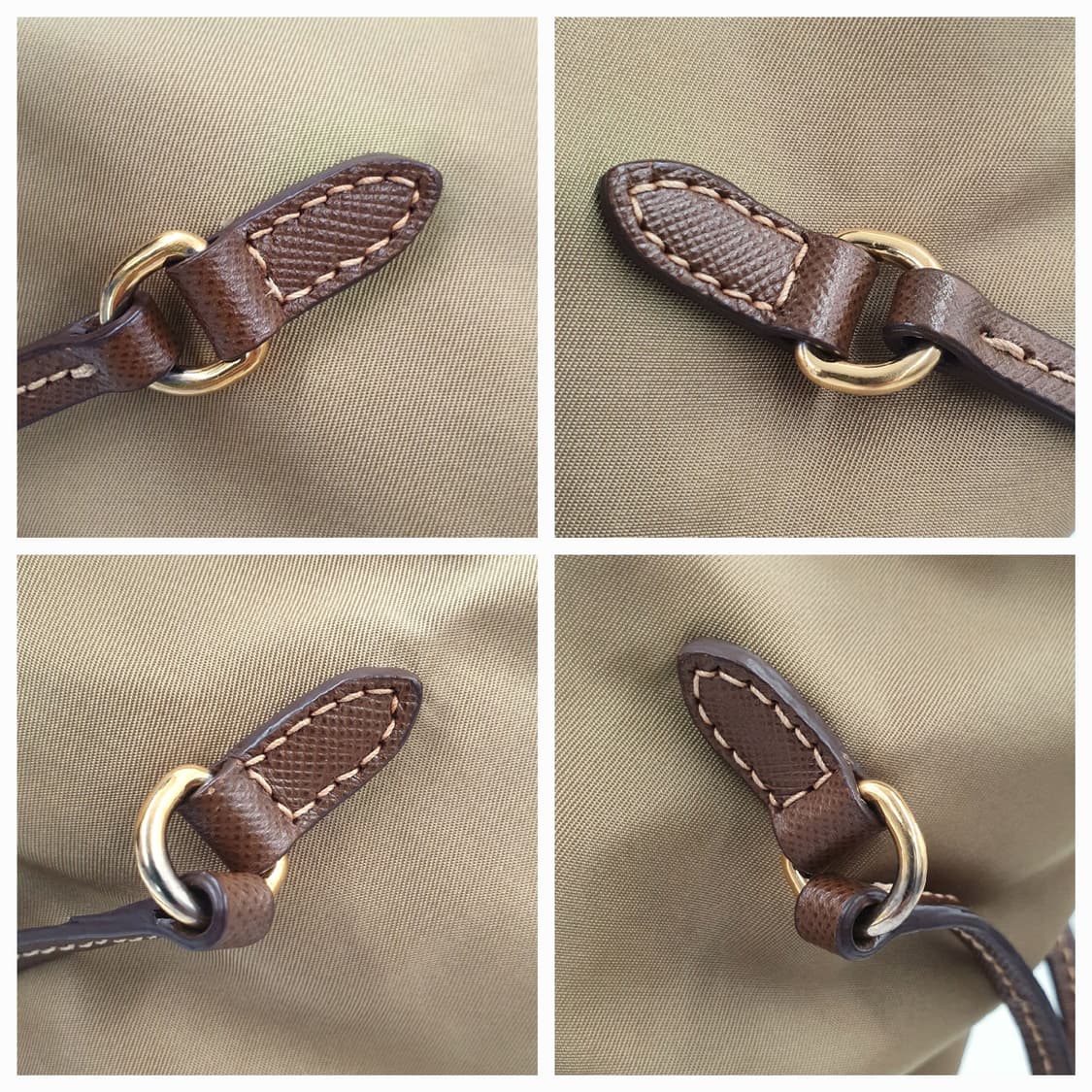 프라다 리나일론 금장 카키 쇼퍼백 숄더백 상품이미지5