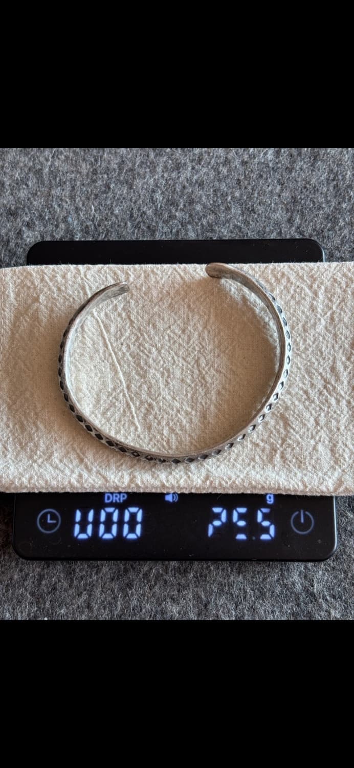 실버 오픈 뱅글 빈티지 팔찌 (새상품 / 25.5g) 상품이미지8