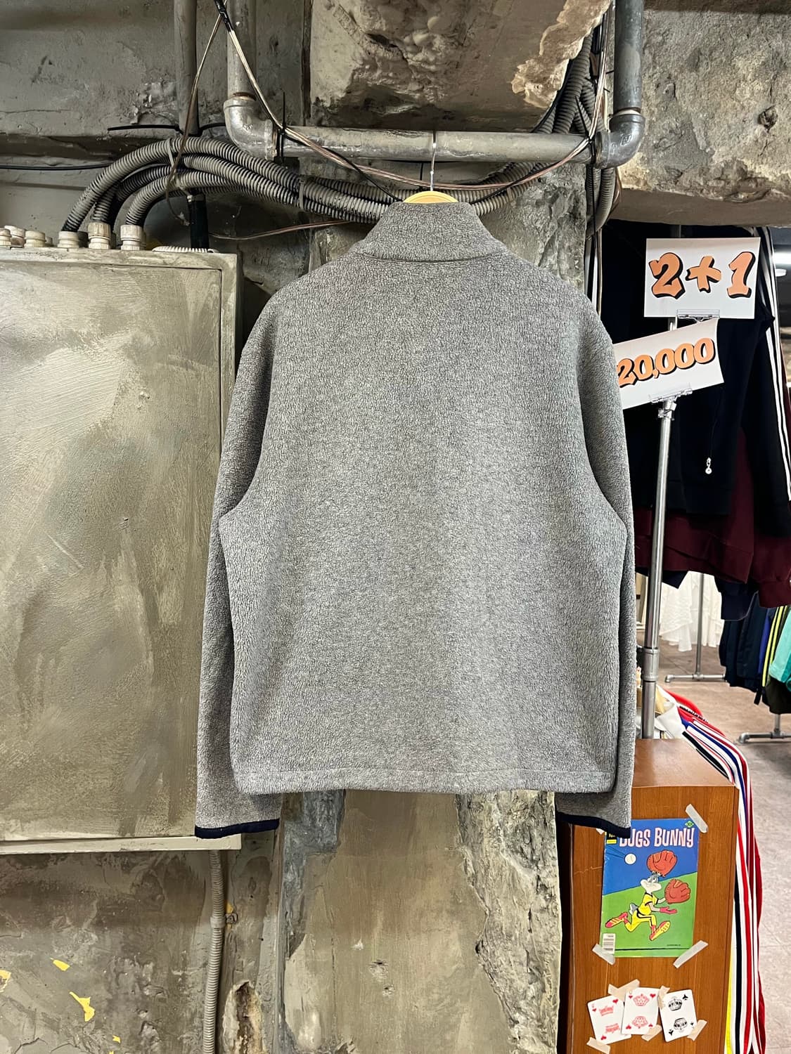 폴로 골프 포니 하프 버튼 플리스 그레이 M #csz3678 상품이미지2