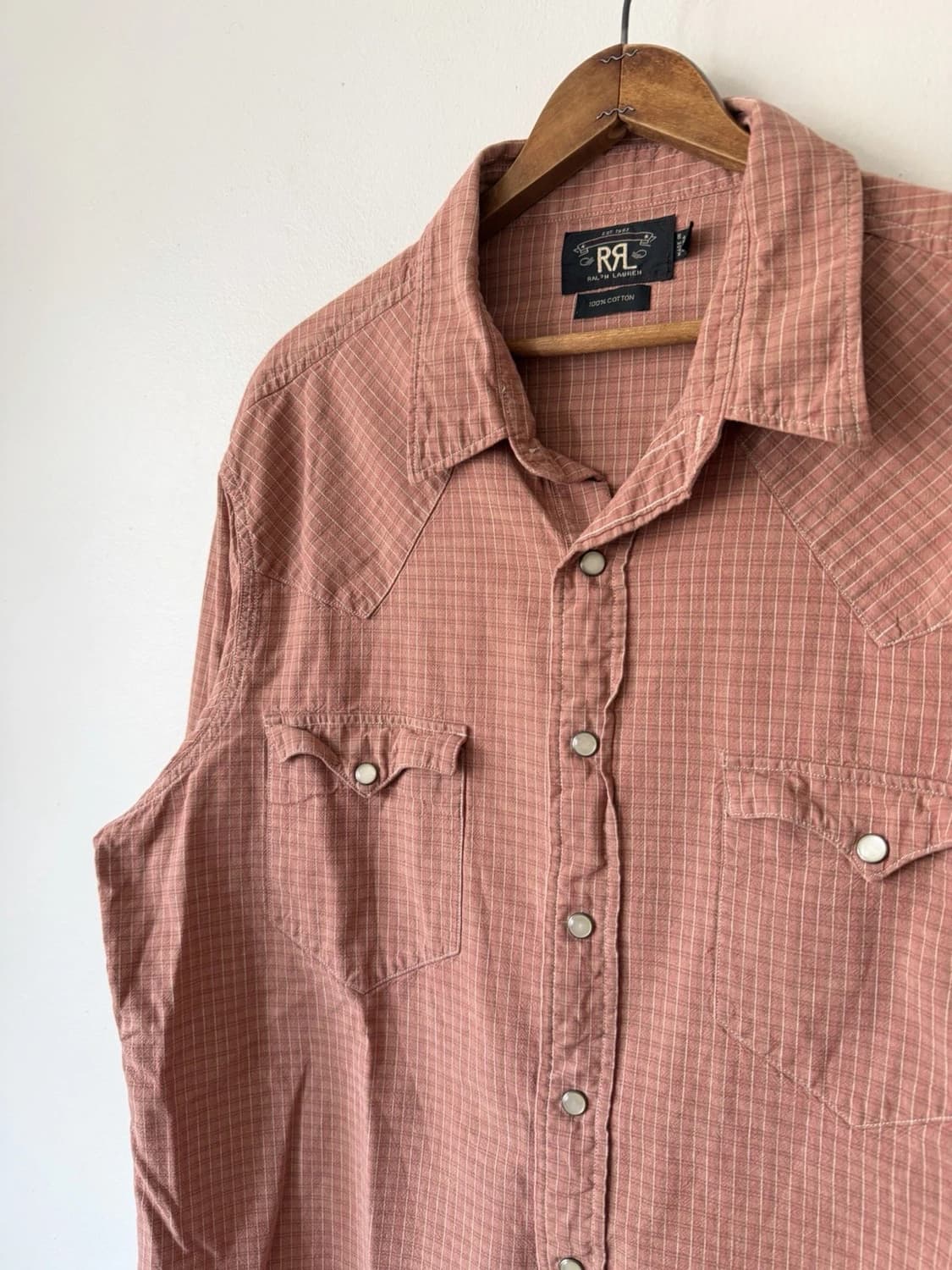 RRL 더블알엘 웨스턴 체크 셔츠 테라코타 상품이미지3