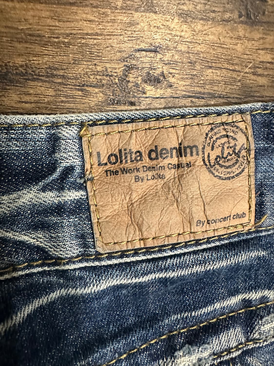 Y2K Lolita denim 워싱 7부 데님팬츠 28사이즈 상품이미지9