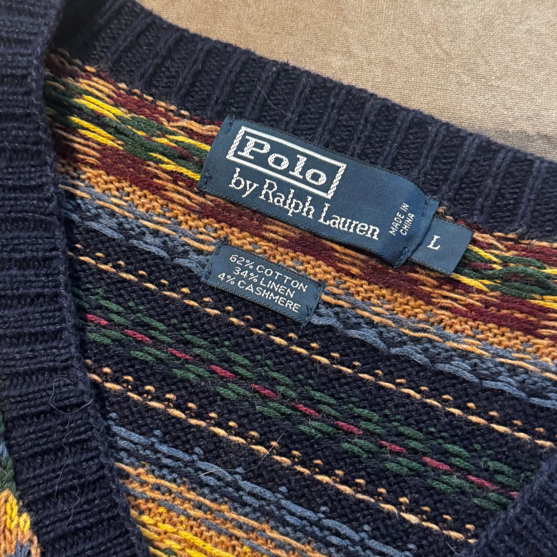(L) 폴로 Polo 페어아일 브이넥 니트 상품이미지2