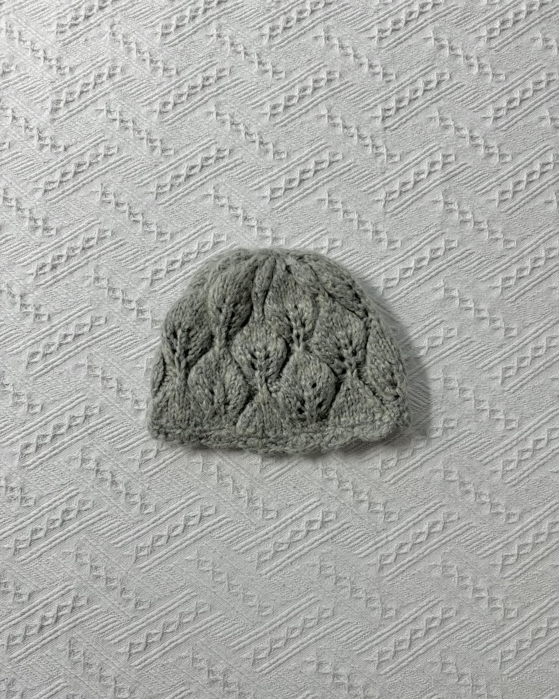 스카이블루/그레이 니트 비니 상품이미지7