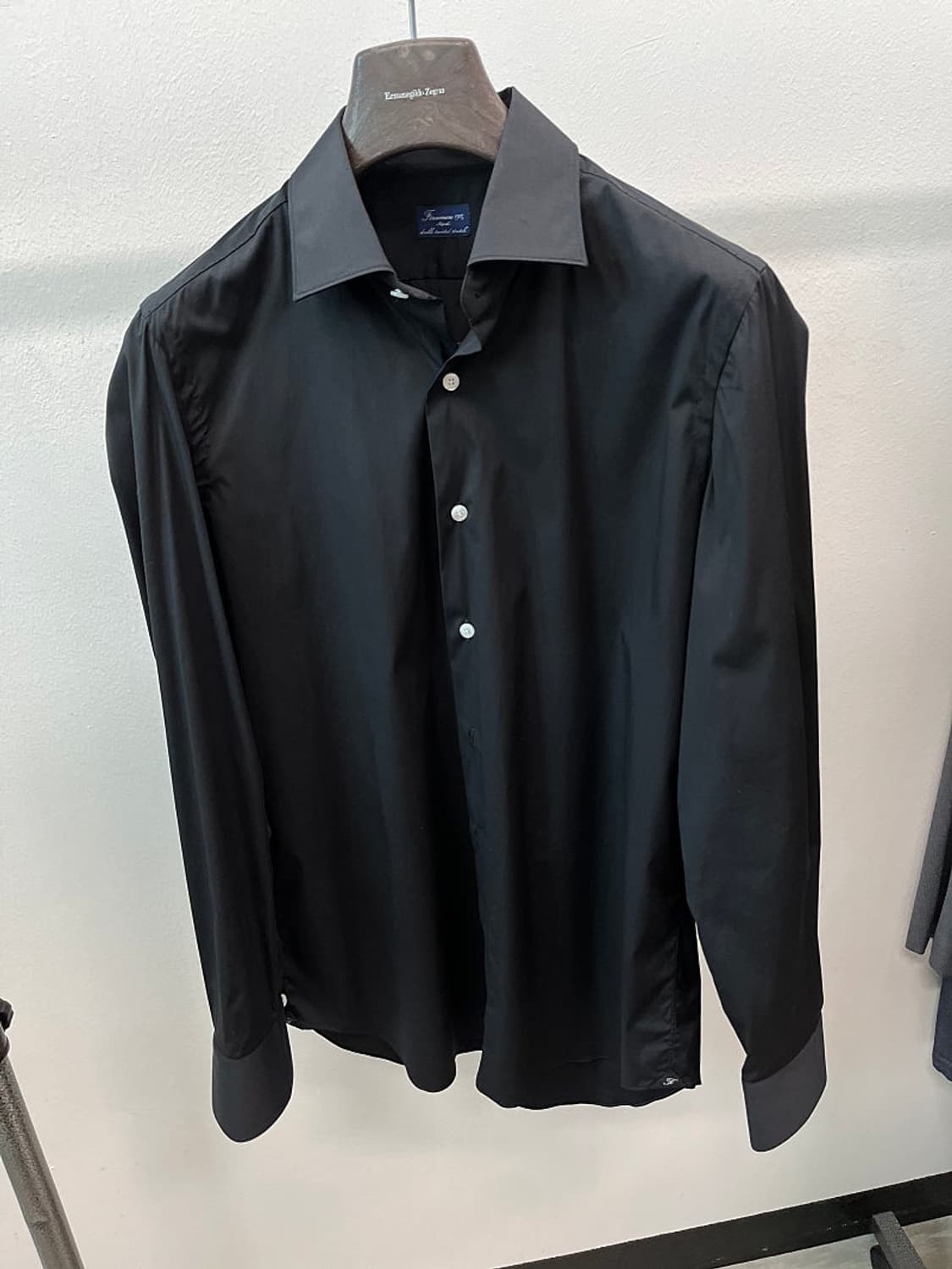 110)  피나모레 나폴리 25ss 블랙 셔츠  상품이미지4