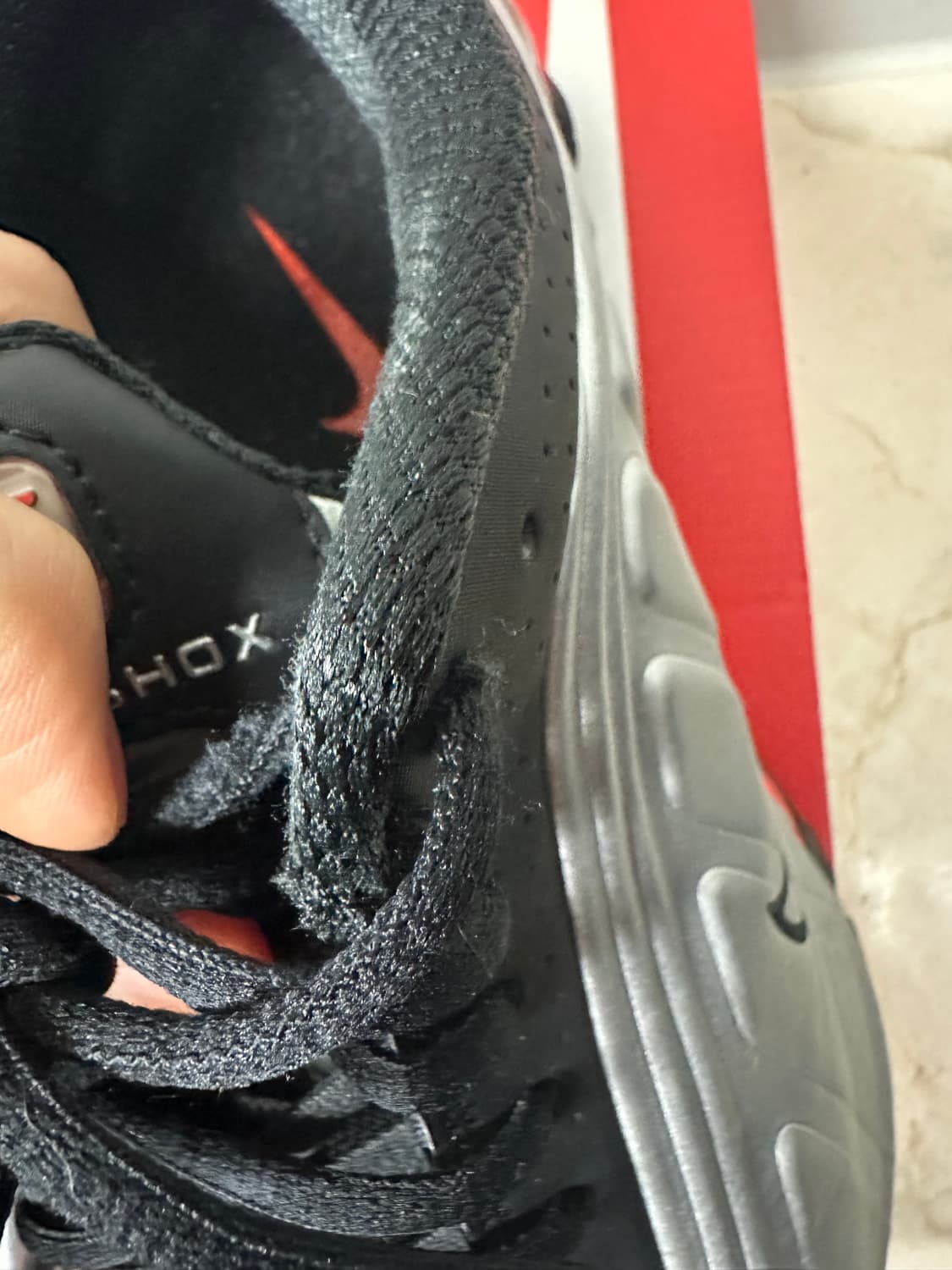 나이키 샥스 R4 메탈릭 실버 레드 260 상품이미지7