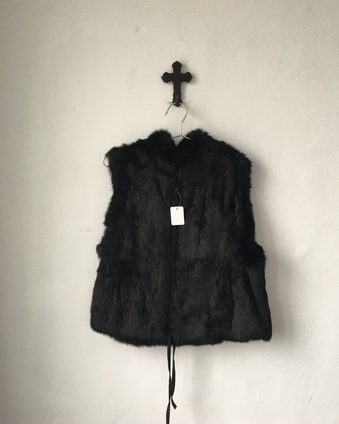 Rabbit fur vest 상품이미지1