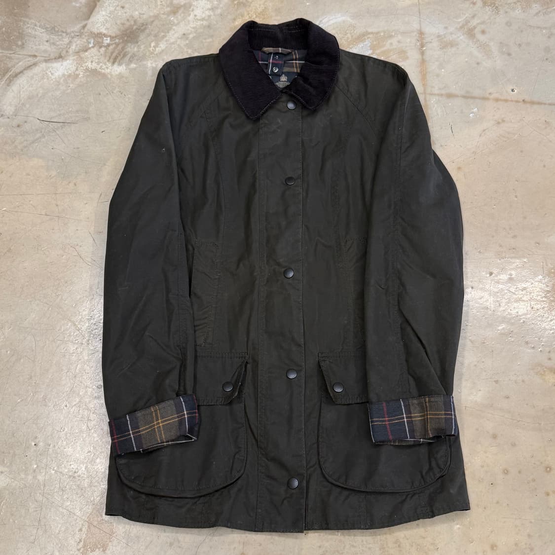 4 바버 코듀로이 카라 비드넬 왁스 자켓 상품이미지2