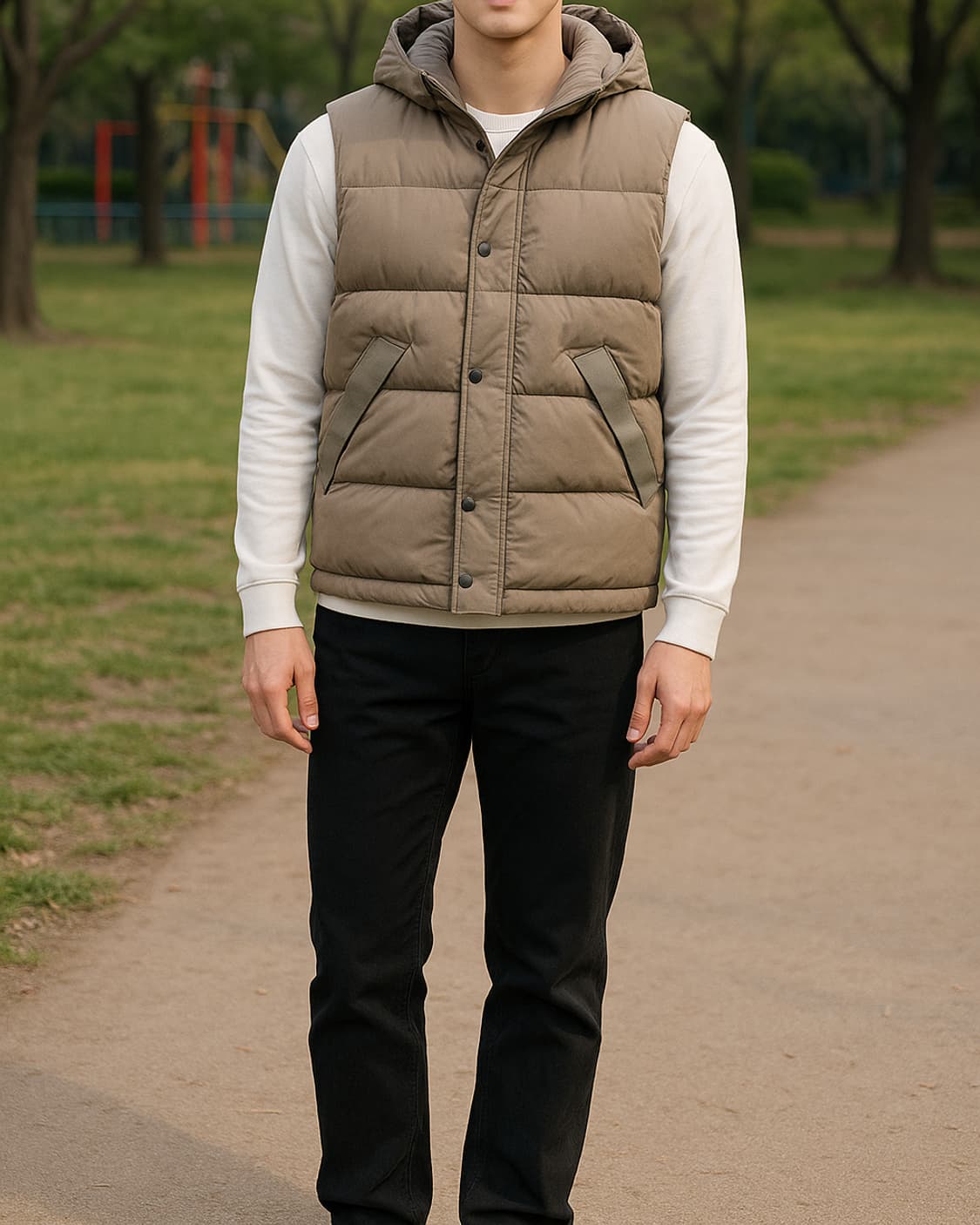 CP 컴퍼니 덕다운 고글 패딩 조끼_100 상품이미지1