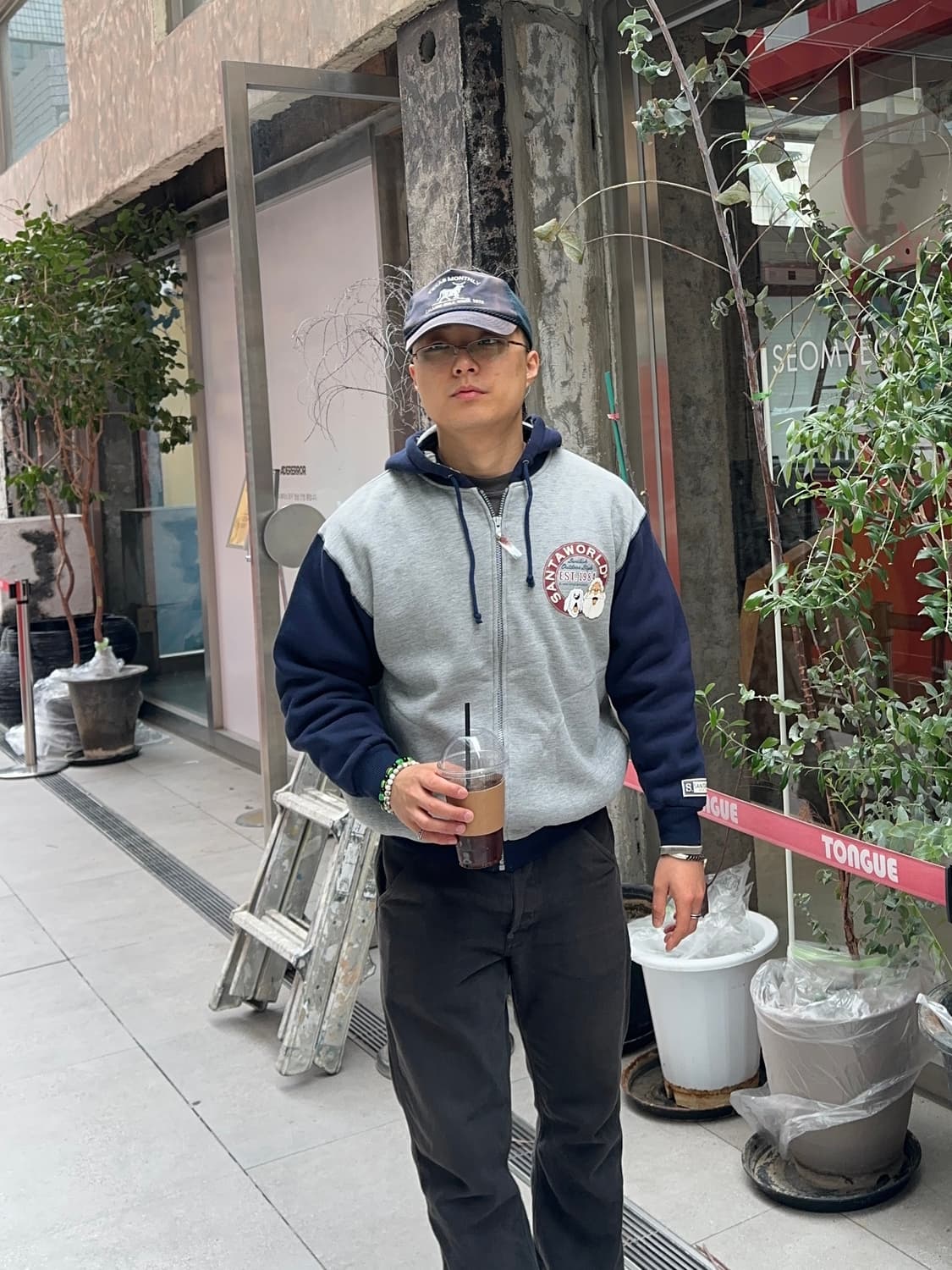 90‘s Santa World logo print hood zip-up 상품이미지3